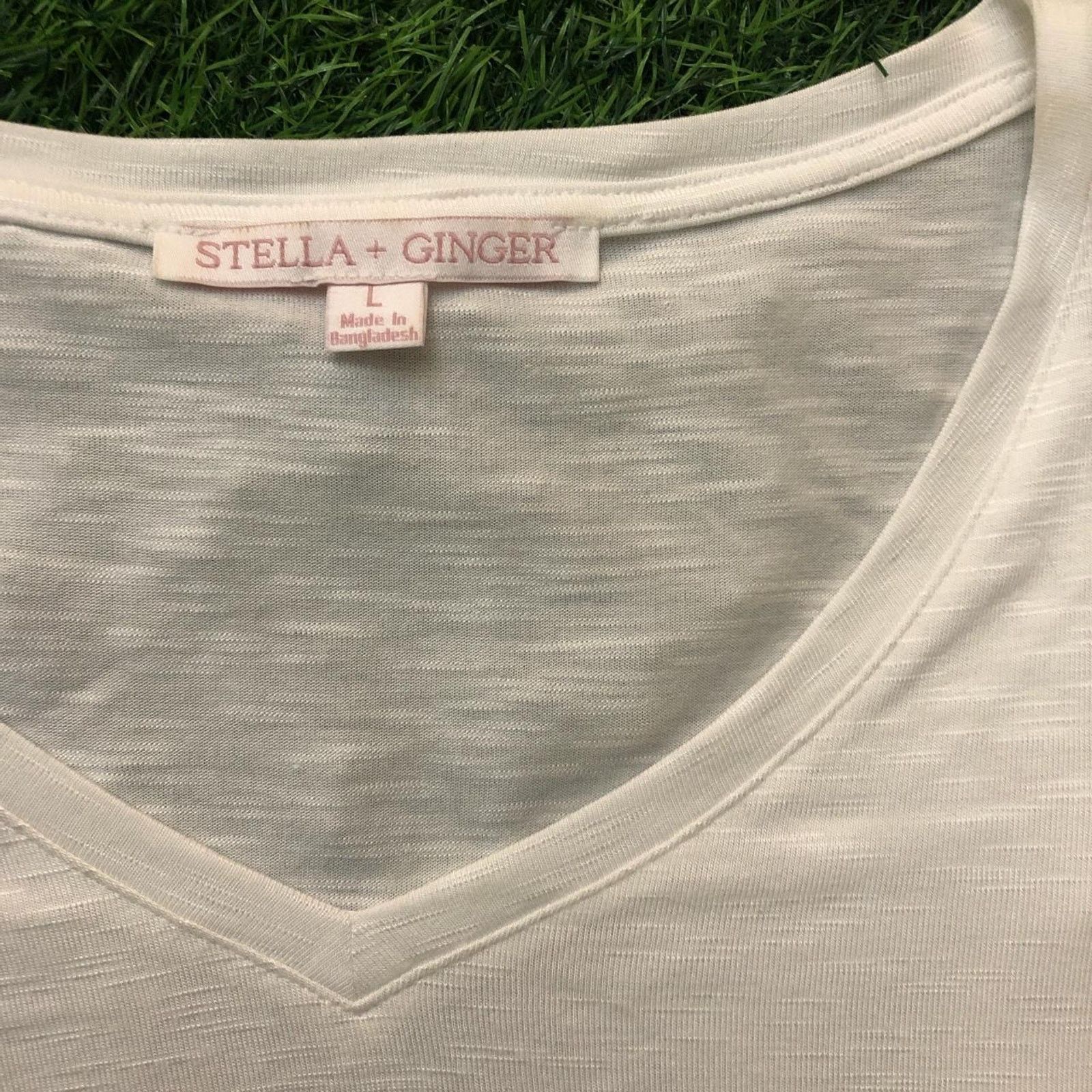 Other Women's Cream Ruffled Sleeve Stella + Ginger Tee Size L / US 10 / IT 46 - 4 Thumbnail