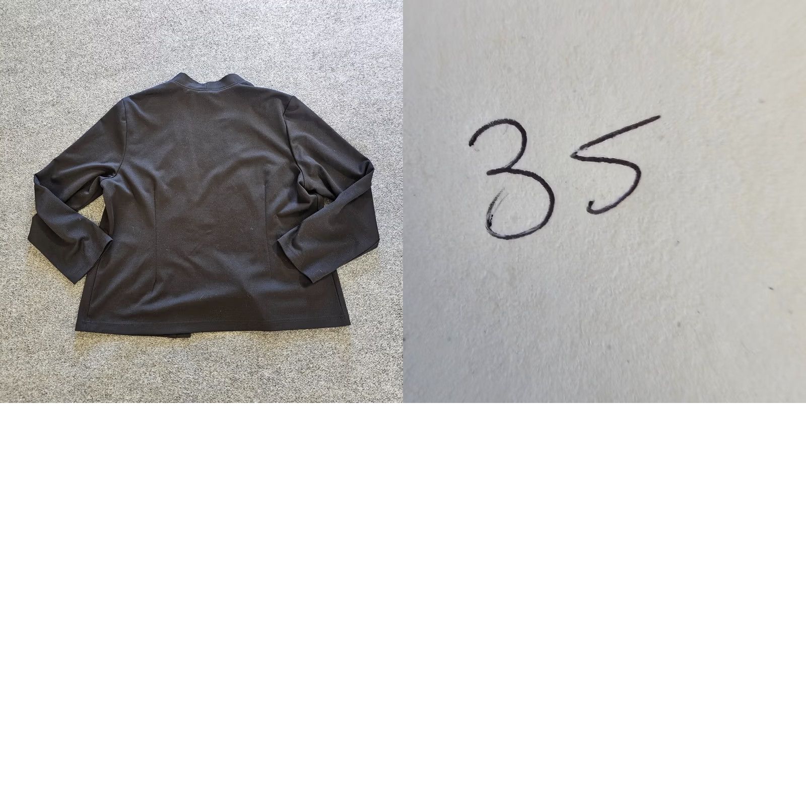 Vintage Vermont Country Store Cardigan Womens 1X Black Open Front Long Sleeve Pocket Sweater Cardigan Womens Black 1X Ladles Size XL / US 12-14 / IT 48-50 - 8 Thumbnail