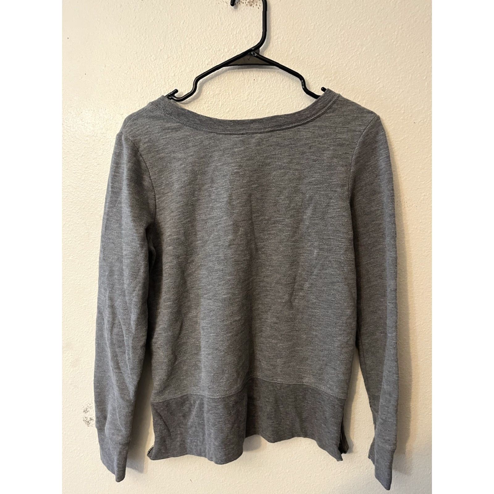 Banana Republic Banana Republic Solid Gray Sweater Women’s Small Size Cable-Knit Pullover, Cotton Blend, Nylon, Viscose, Long Sleeve, Regular Adult Women Size S / US 4 / IT 40 - 3 Thumbnail