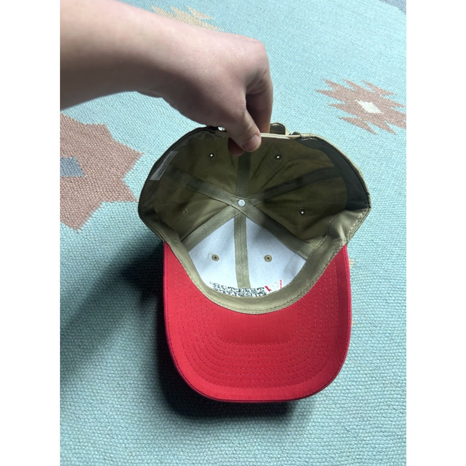 Vintage Tractor Supply Co Snapback Hat Beige Embroidered Logo Adjustable Cap Farm Snap-Back Mens Men Size ONE SIZE - 5 Thumbnail