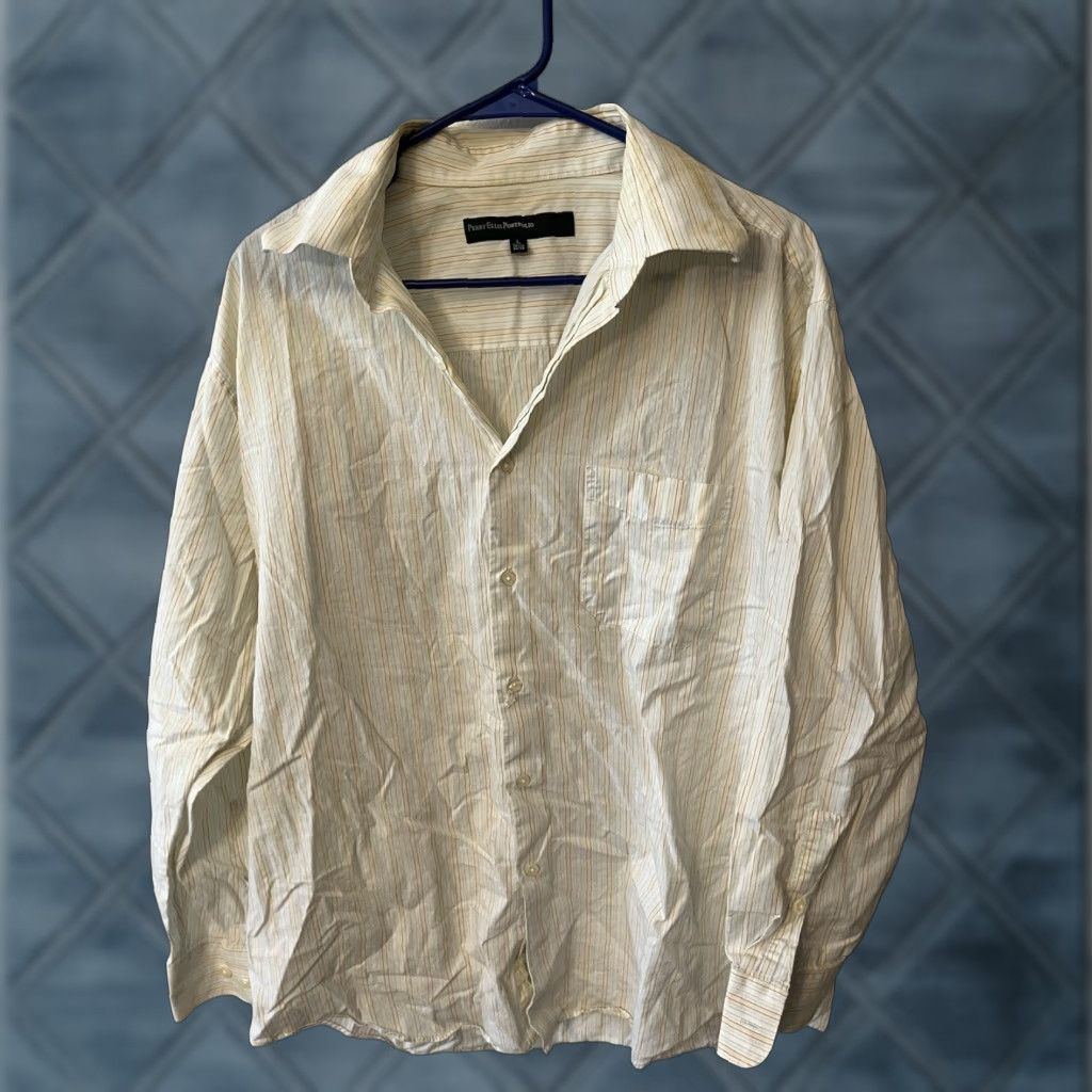 Perry Ellis PERRY ELLIS Multicolor Striped Button-Up Shirt Adult Mens Size L Long Sleeve Size US L / EU 52-54 / 3 - 1 Thumbnail