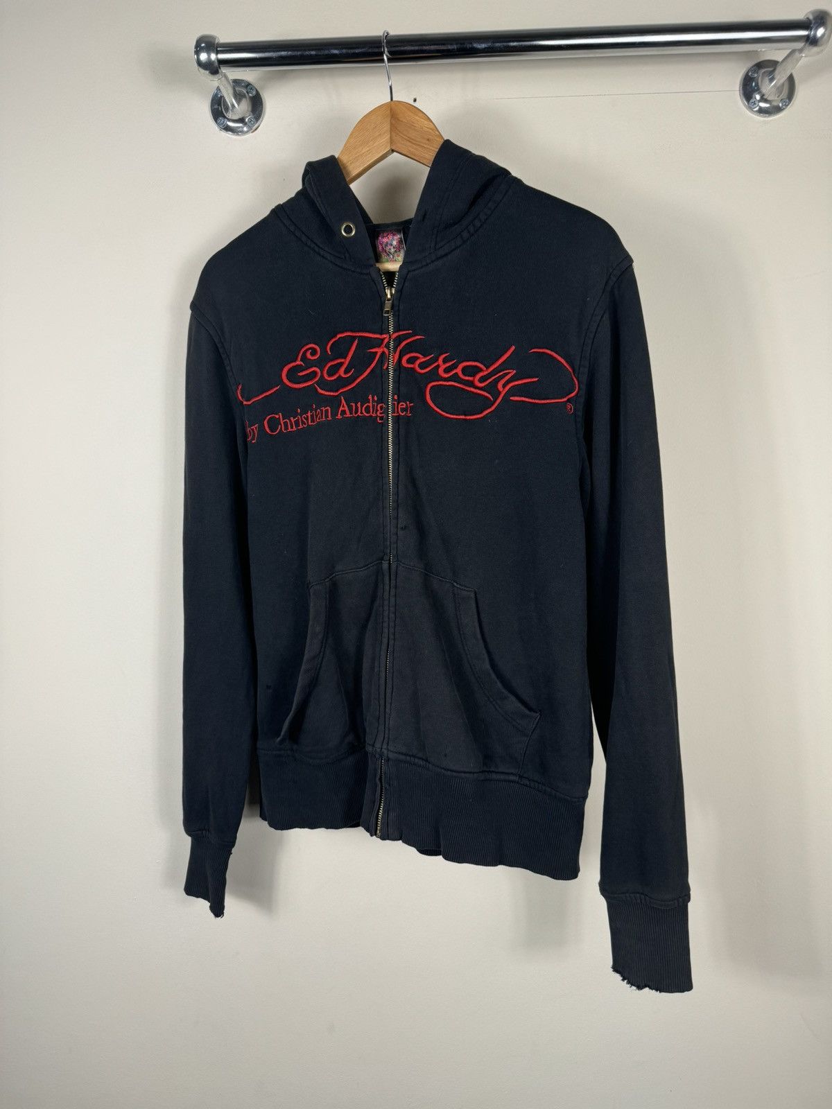 Ed Hardy Ed Hardy by Christian Audigier Distressed Hoodie Size US S / EU 44-46 / 1 - 5 Thumbnail