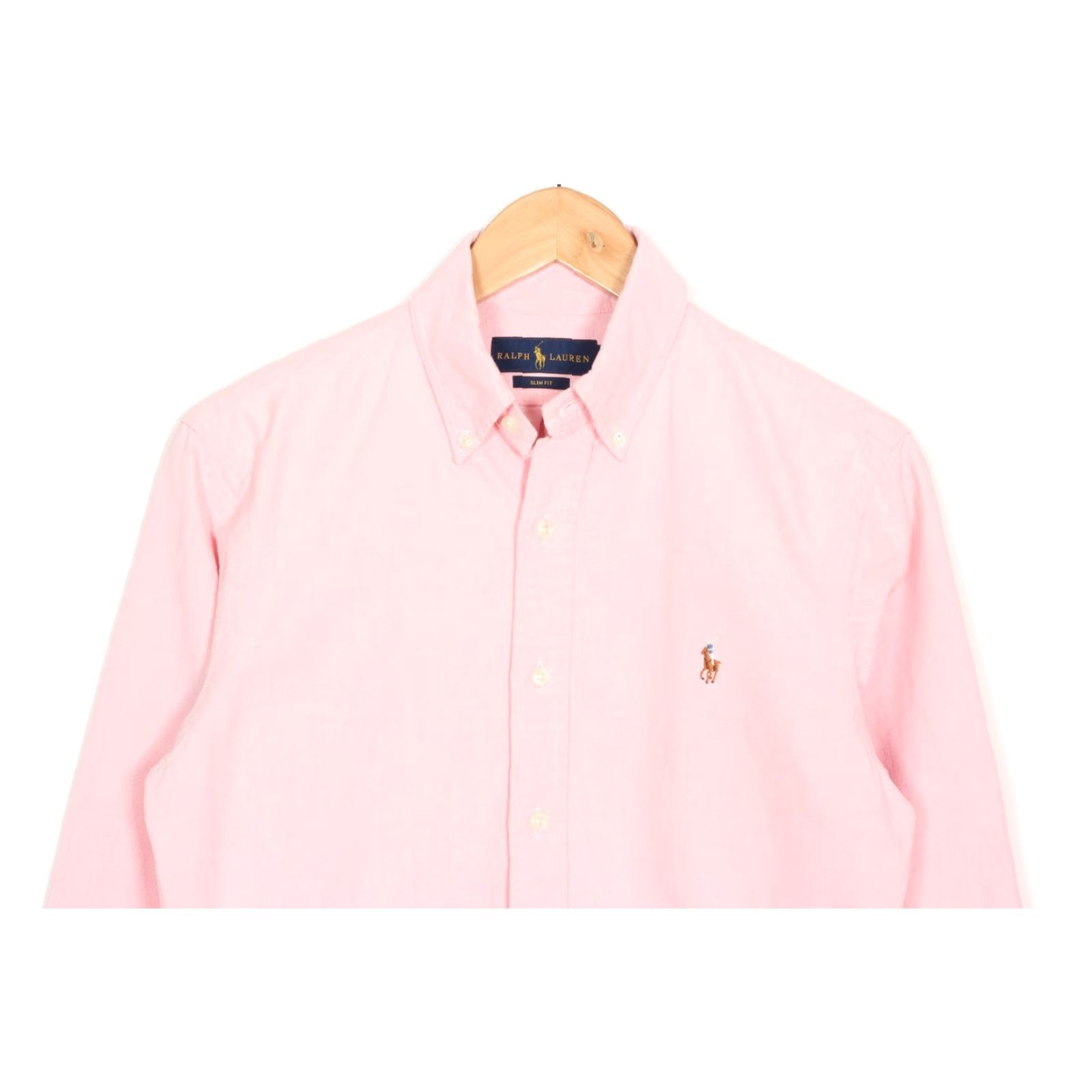 Ralph Lauren RALPH LAUREN Slim Fit Oxford Shirt Men S Long Sleeve Pink VR3514 Size US S / EU 44-46 / 1 - 3 Thumbnail