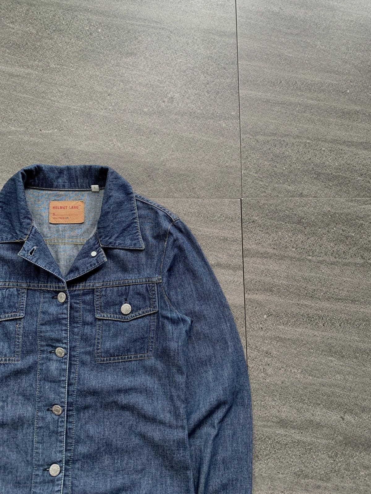 Helmut Lang FREE TAX! 1998 Light Denim Trucker Jacket Size US XS / EU 42 / 0 - 3 Thumbnail
