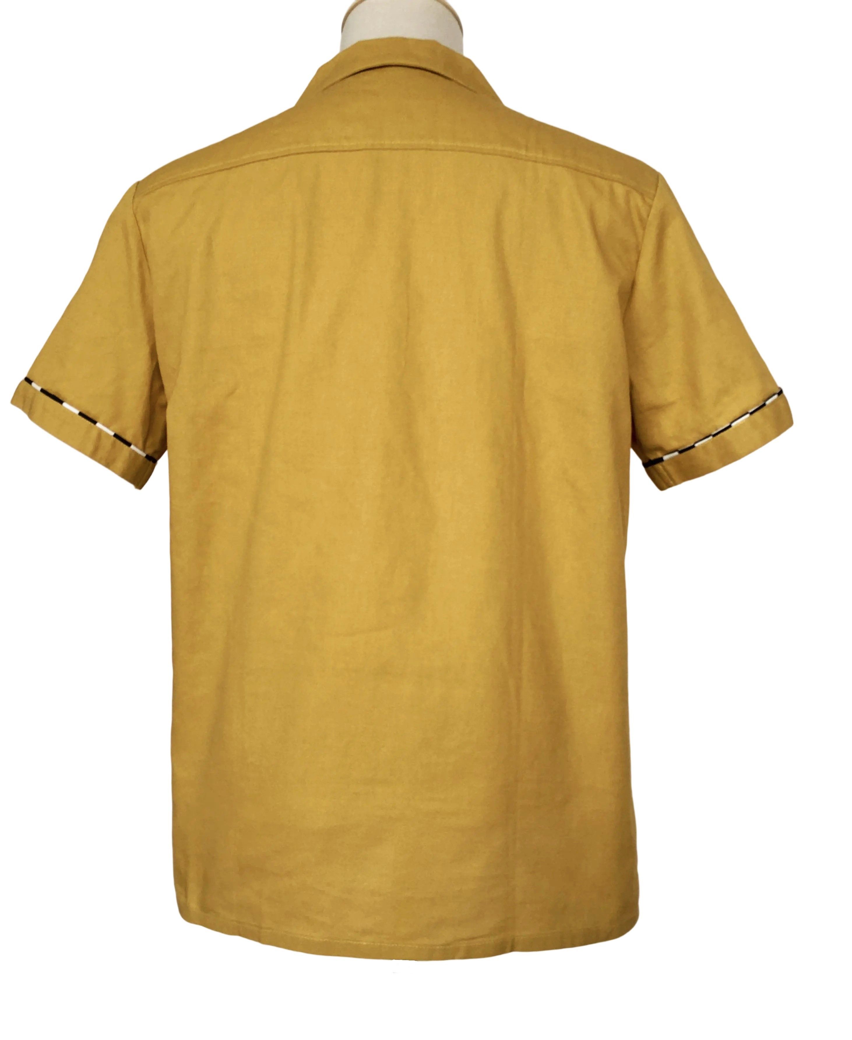 Other Mosaic Panel,Bowling Shirts,Retro Style,Men Shirts Yellow Size US XXL / EU 58 / 5 - 4 Thumbnail