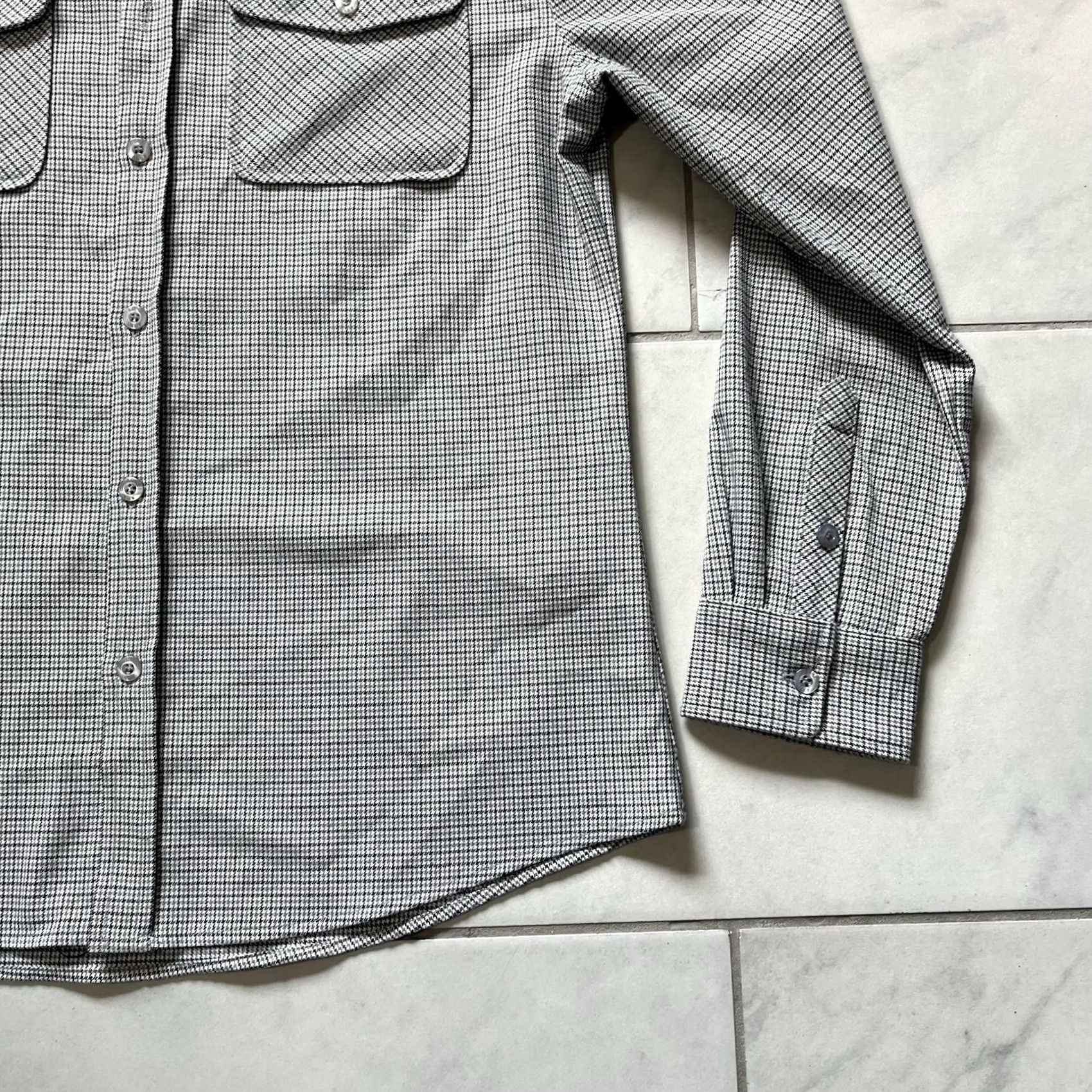 Vintage ARNE Shirt Large Black Gray Mens Button Up Herringbone Stretch Fit Modern Preppy Boy? Size US L / EU 52-54 / 3 - 4 Thumbnail