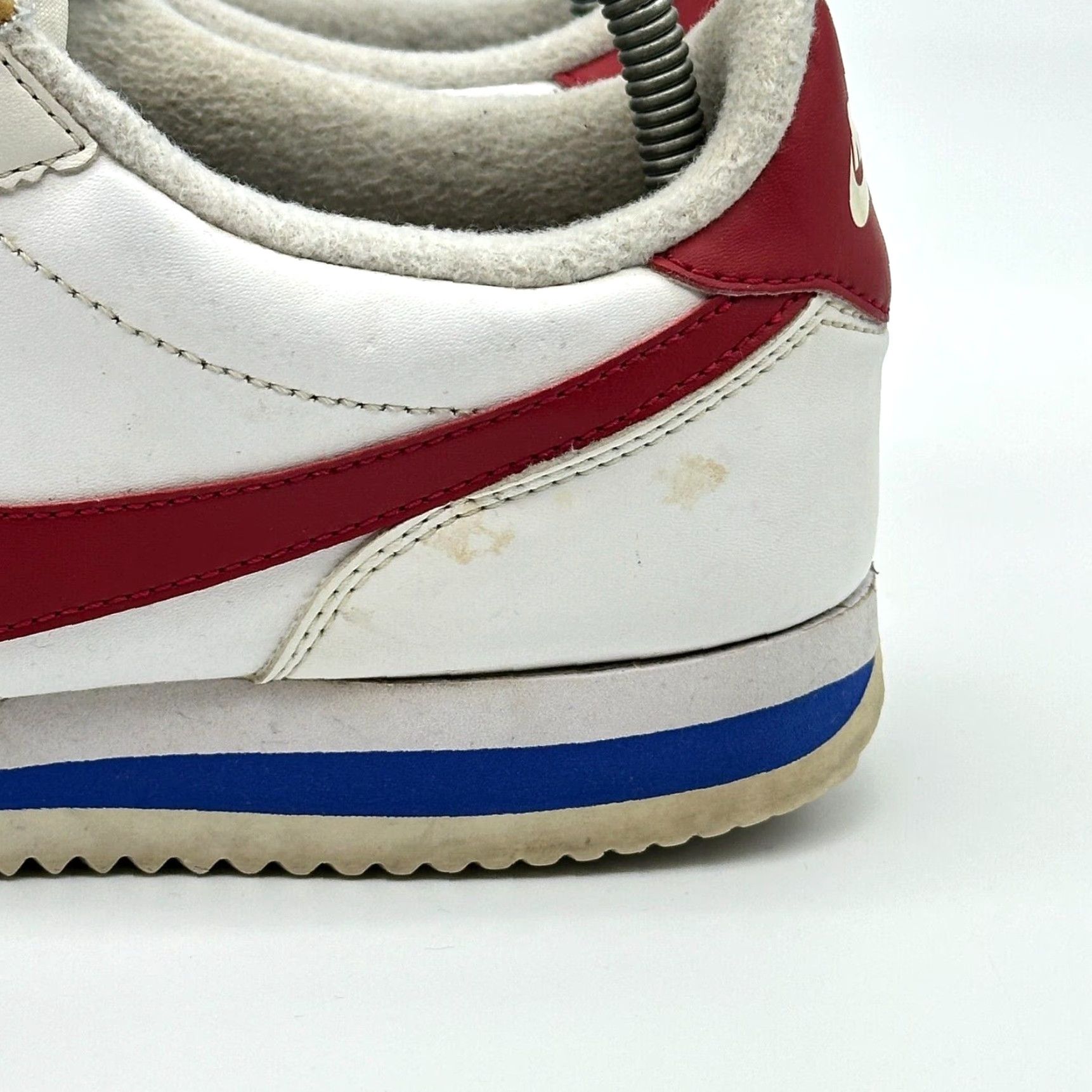 Nike Nike Cortez Sneaker Mens Size 8 White Red Blue Leather 819719-103 Go Out Sports Casual Shoes Size US 8 / EU 41 - 2 Thumbnail