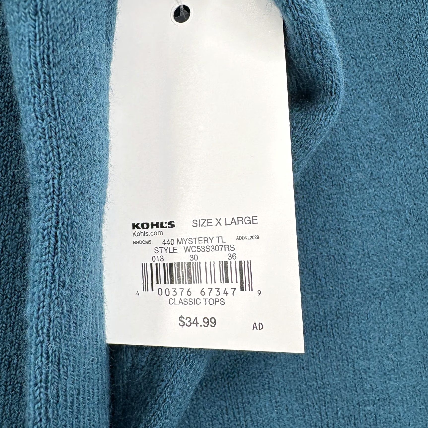 Croft & Barrow Acrylic Croft & Barrow Cardigan Sweater Womens XL Blue Open Front Collared NWT Size XL / US 12-14 / IT 48-50 - 5 Thumbnail