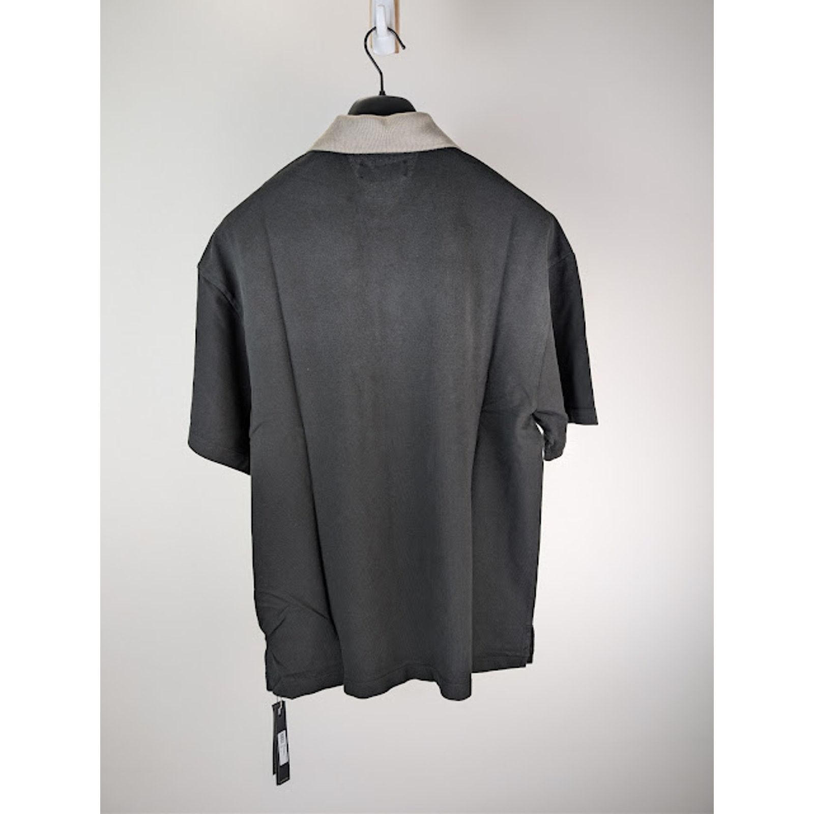 Amiri o1rshd1 Vintage Oversized Short-Sleeved Polo Shirt in Black Size US XL / EU 56 / 4 - 11 Thumbnail