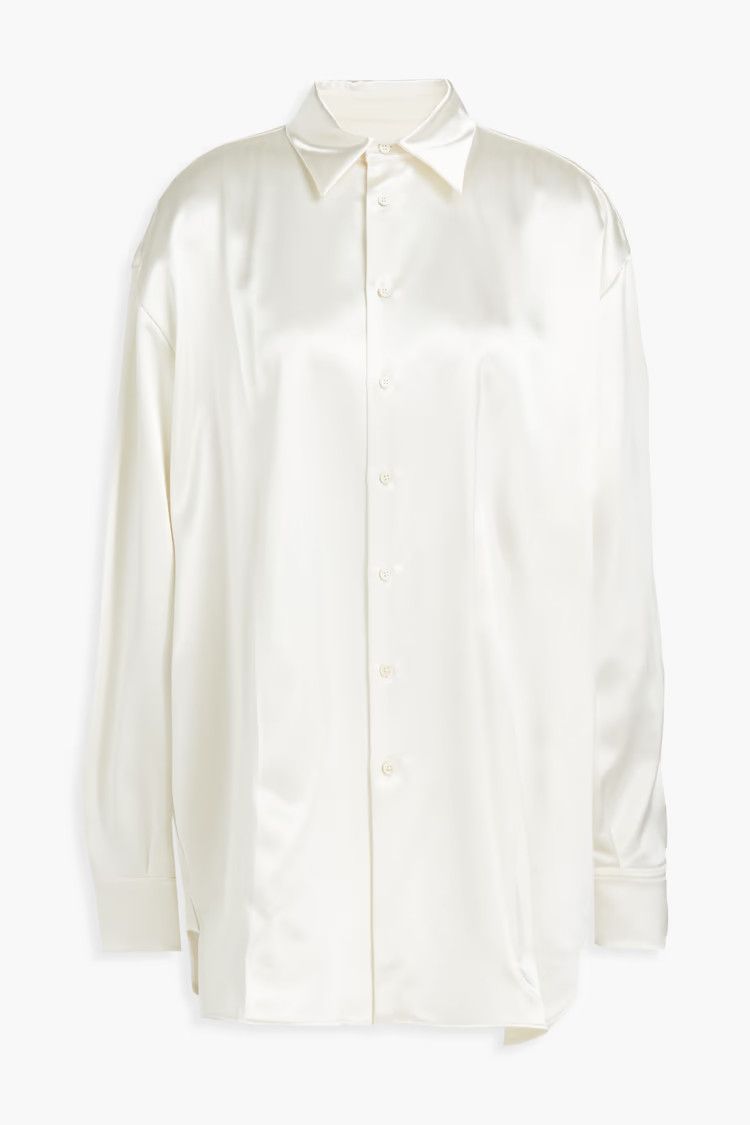 Jil Sander o1y1025 Solid Color Shirt in Ivory Size S / US 4 / IT 40 - 1 Thumbnail