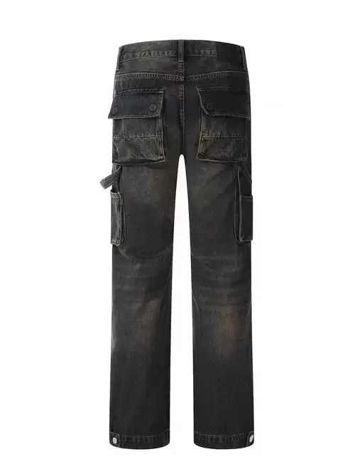 Jean Nostalgic washed workwear-breasted micro-flare jeans Size US 32 / EU 48 - 8 Thumbnail
