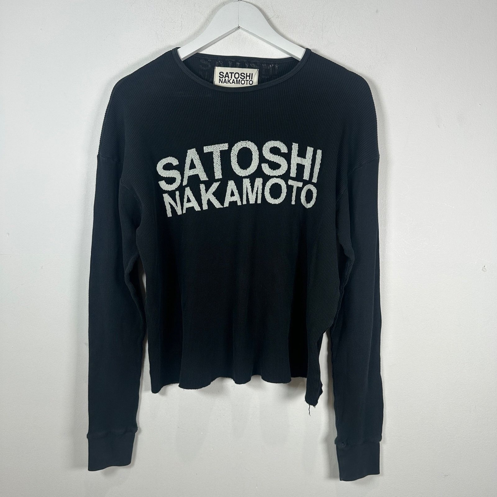 Satoshi Nakamoto Satoshi Nakamoto Spell Out Logo Black Thermal Longsleeve Size US M / EU 48-50 / 2 - 1 Thumbnail