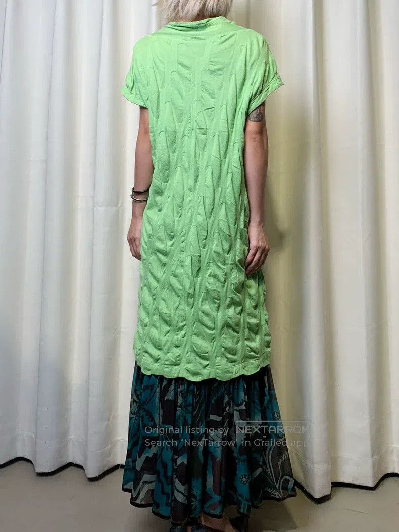 Issey Miyake Issey Miyake Vintage Mint Green Ruched Dress Size M / US 6-8 / IT 42-44 - 4 Thumbnail