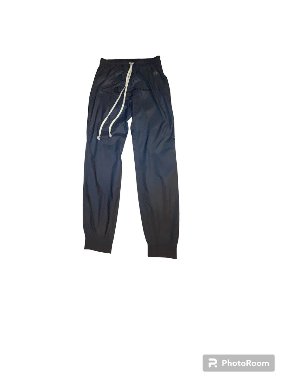 image of Champion x Rick Owens Drawstring Nylon Pants in Black, Men's (Size 31)