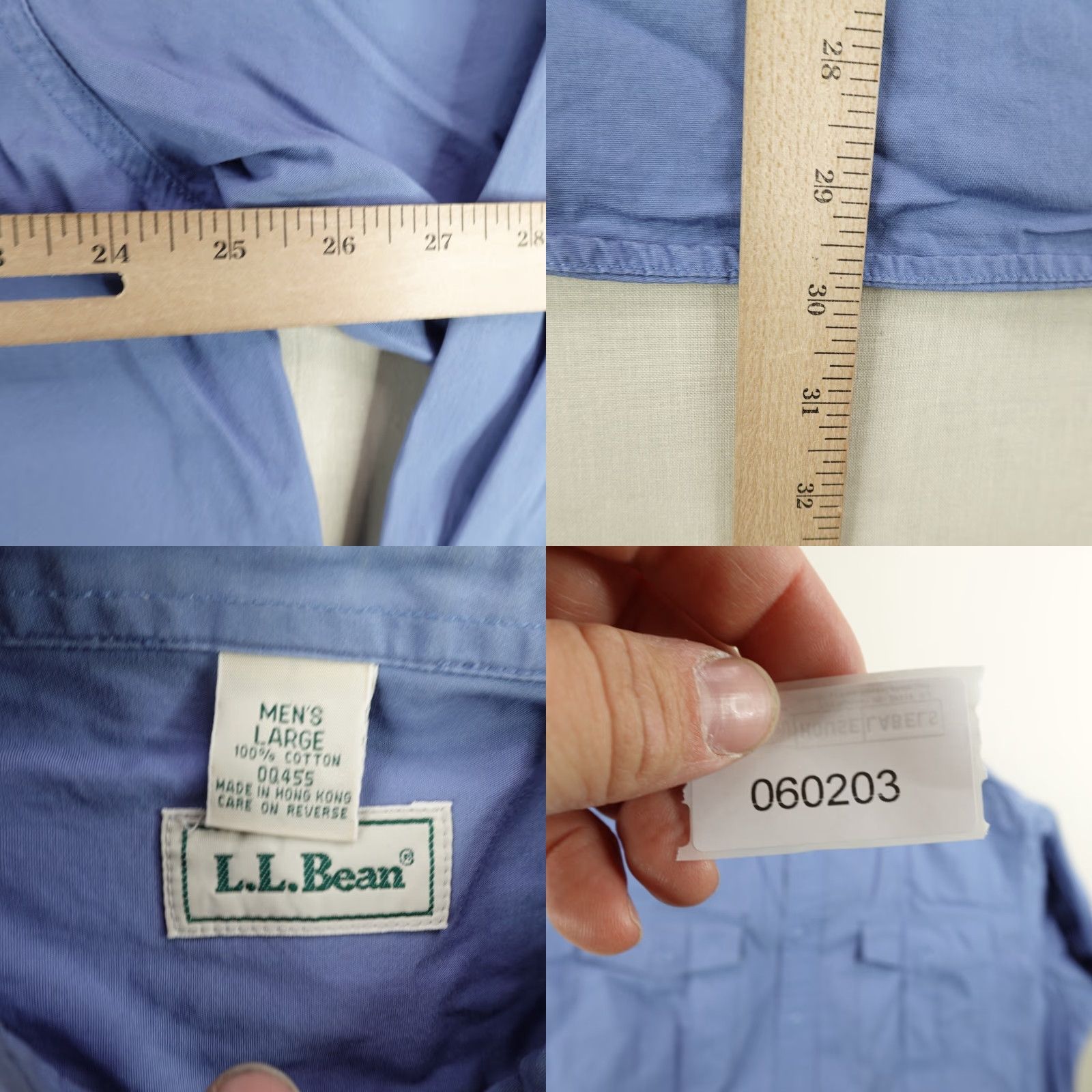 Vintage VINTAGE L.L. Bean Button-Up Shirt Mens Large Blue Long Sleeve Utility Work 90s Outdoor Size US L / EU 52-54 / 3 - 8 Thumbnail