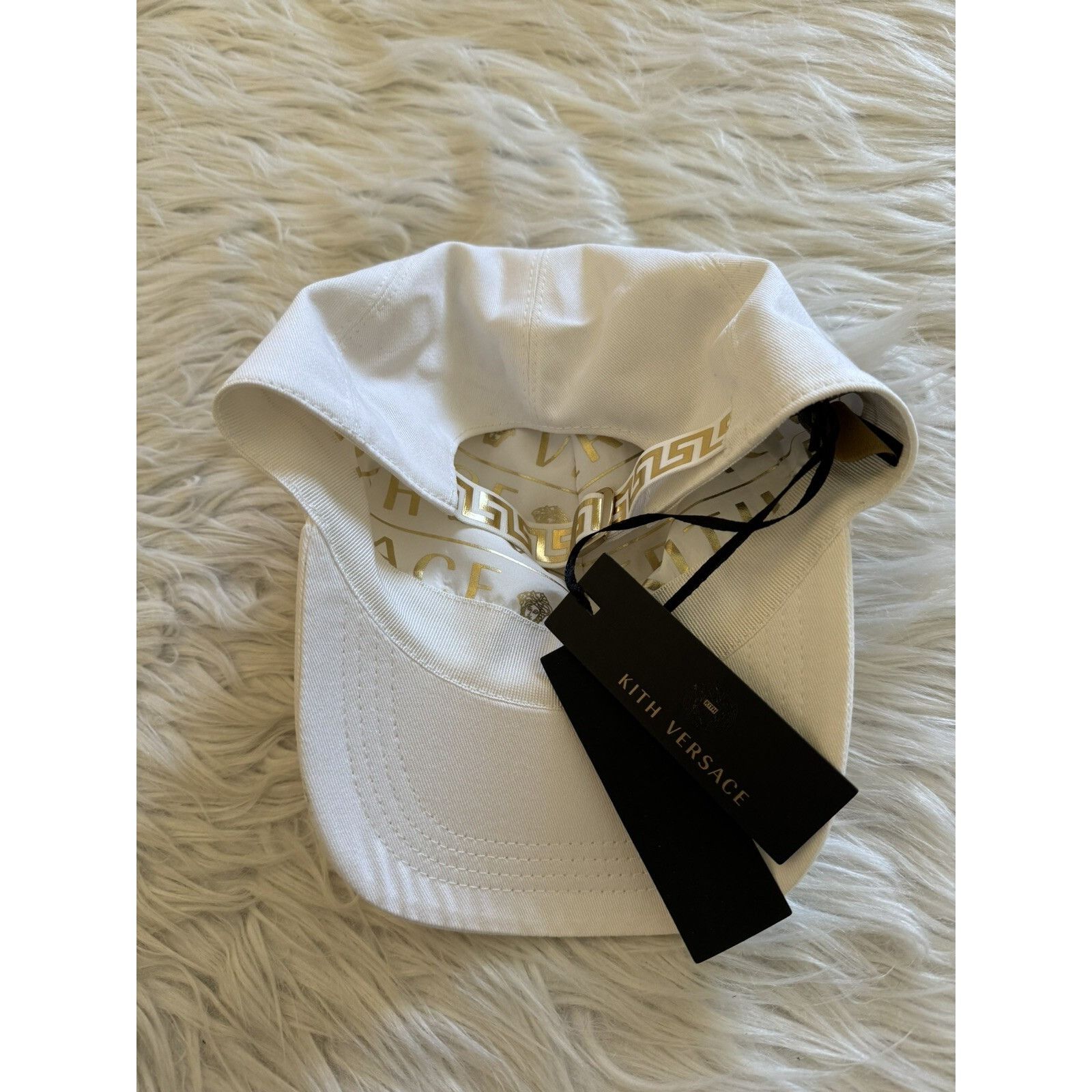 Kith × Versace KITH x Versace New Logo Cap Hat White 58 Size ONE SIZE - 3 Thumbnail