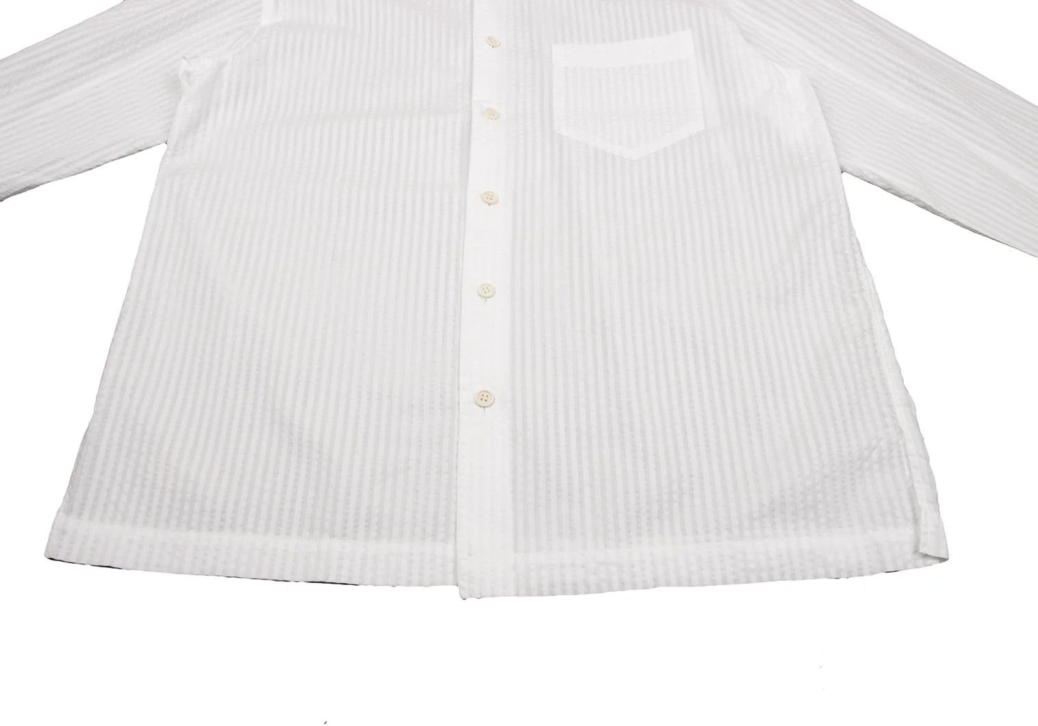 Issey Miyake Long Sleeve 3D Stripe Shirt in White Size US M / EU 48-50 / 2 - 13 Thumbnail