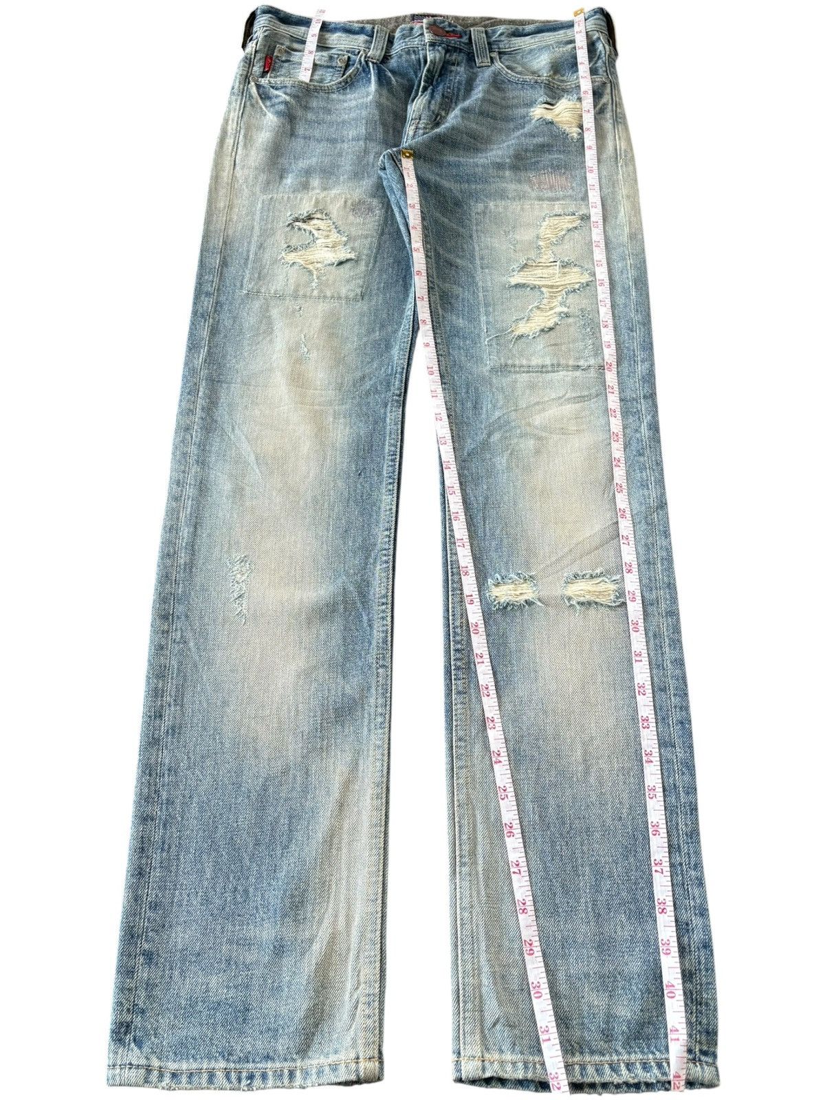 If Six Was Nine Vintage Japanese Rupert Mud Wash Distressed Jeans Size US 32 / EU 48 - 7 Thumbnail