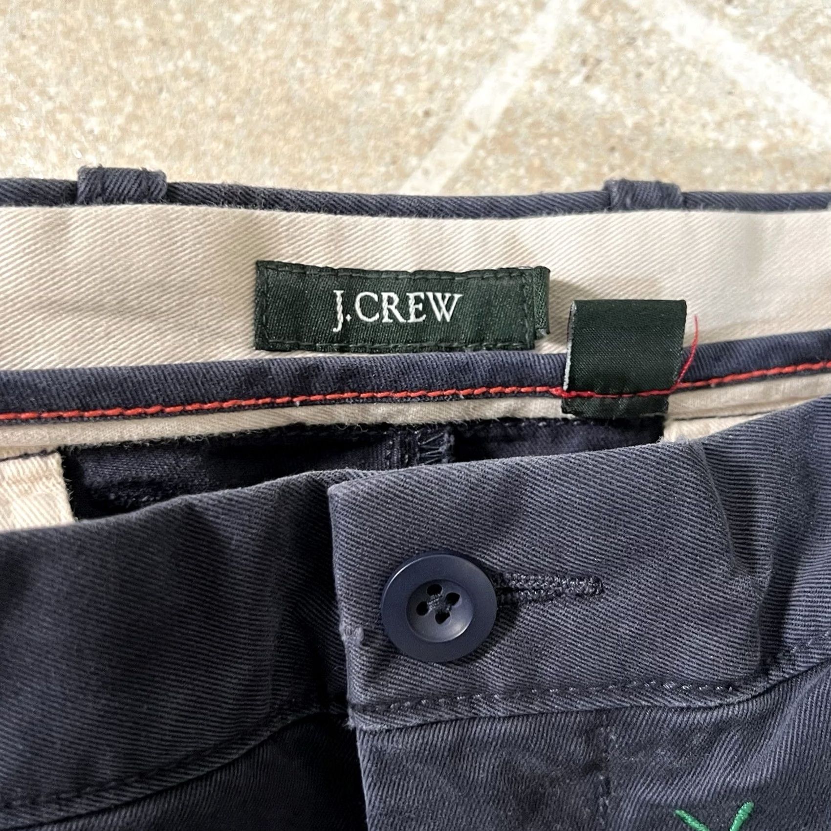 J.Crew J.CREW Chino Pants Mens 30 L29 Navy Embroidered Mid Rise Size US 30 / EU 46 - 4 Thumbnail
