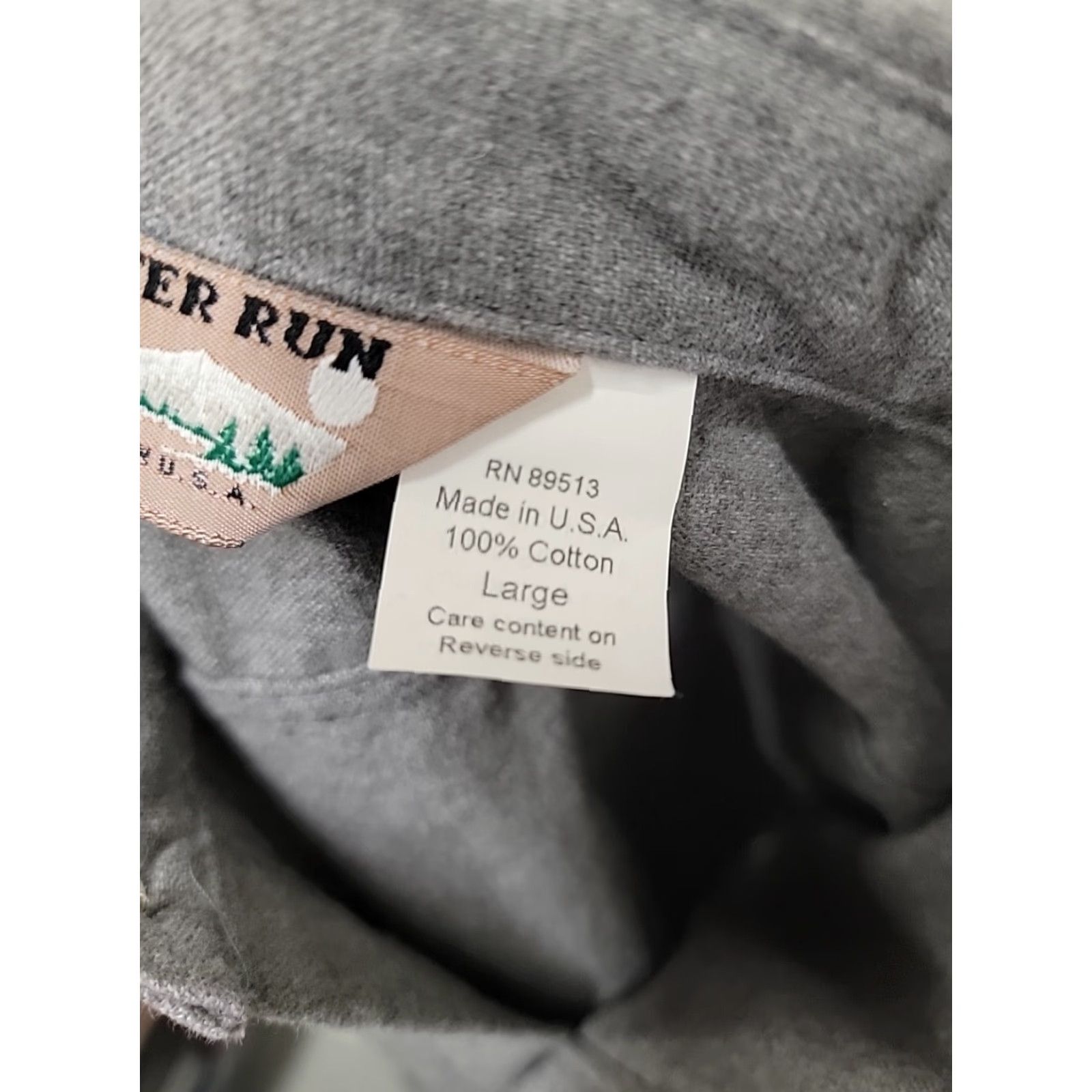 Vintage VINTAGE Winter Run Flannel Shirt Button-Up Mens L Gray Cotton USA 24 Chest 31 Length NWT Size US L / EU 52-54 / 3 - 7 Thumbnail
