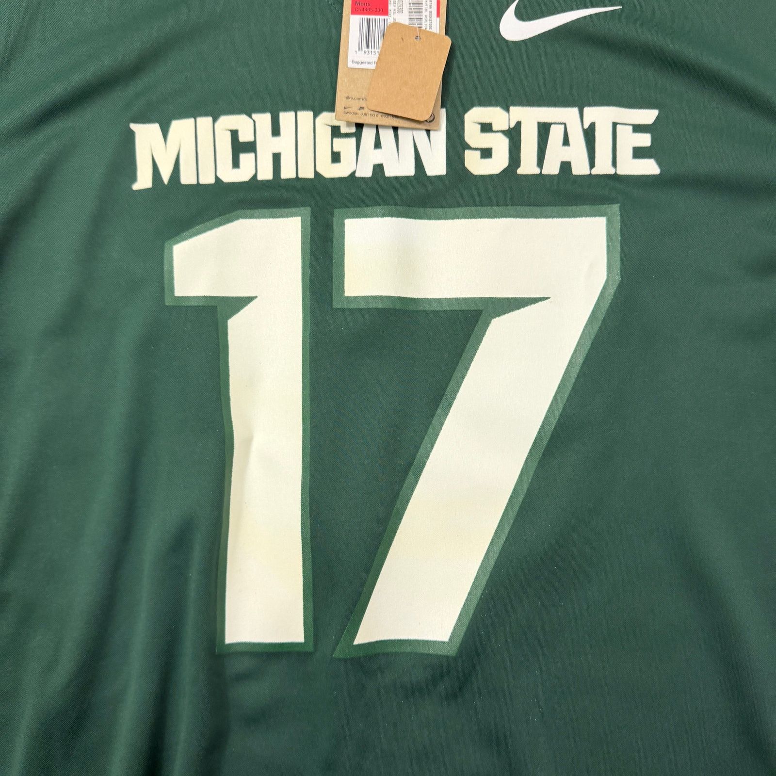 Nike Nike Michigan State Spartans Tre Mosley Jersey Large NEW Size US L / EU 52-54 / 3 - 3 Thumbnail