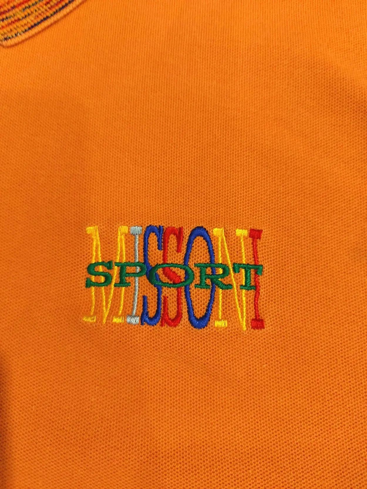 Missoni Rare Vintage Missoni Orange Jacquard Polo Shirt Size US XL / EU 56 / 4 - 4 Thumbnail