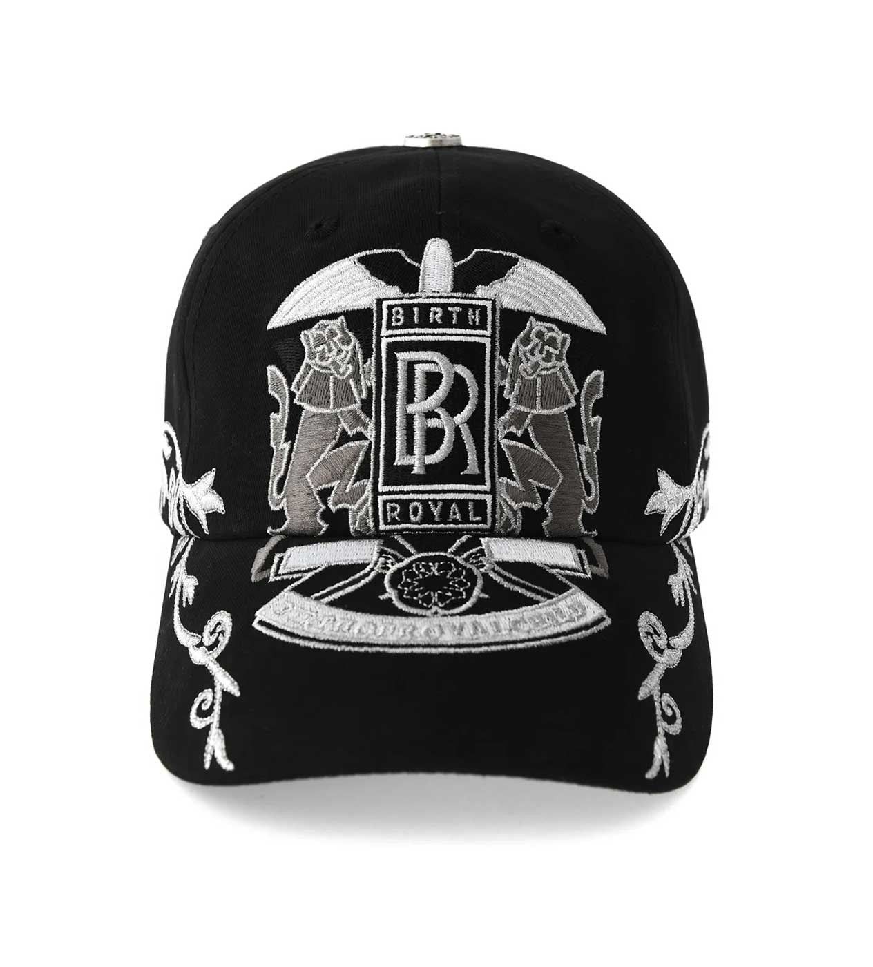Birth of Royal Child Double Lion Embroidered Baseball Cap Black Size ONE SIZE - 1 Thumbnail
