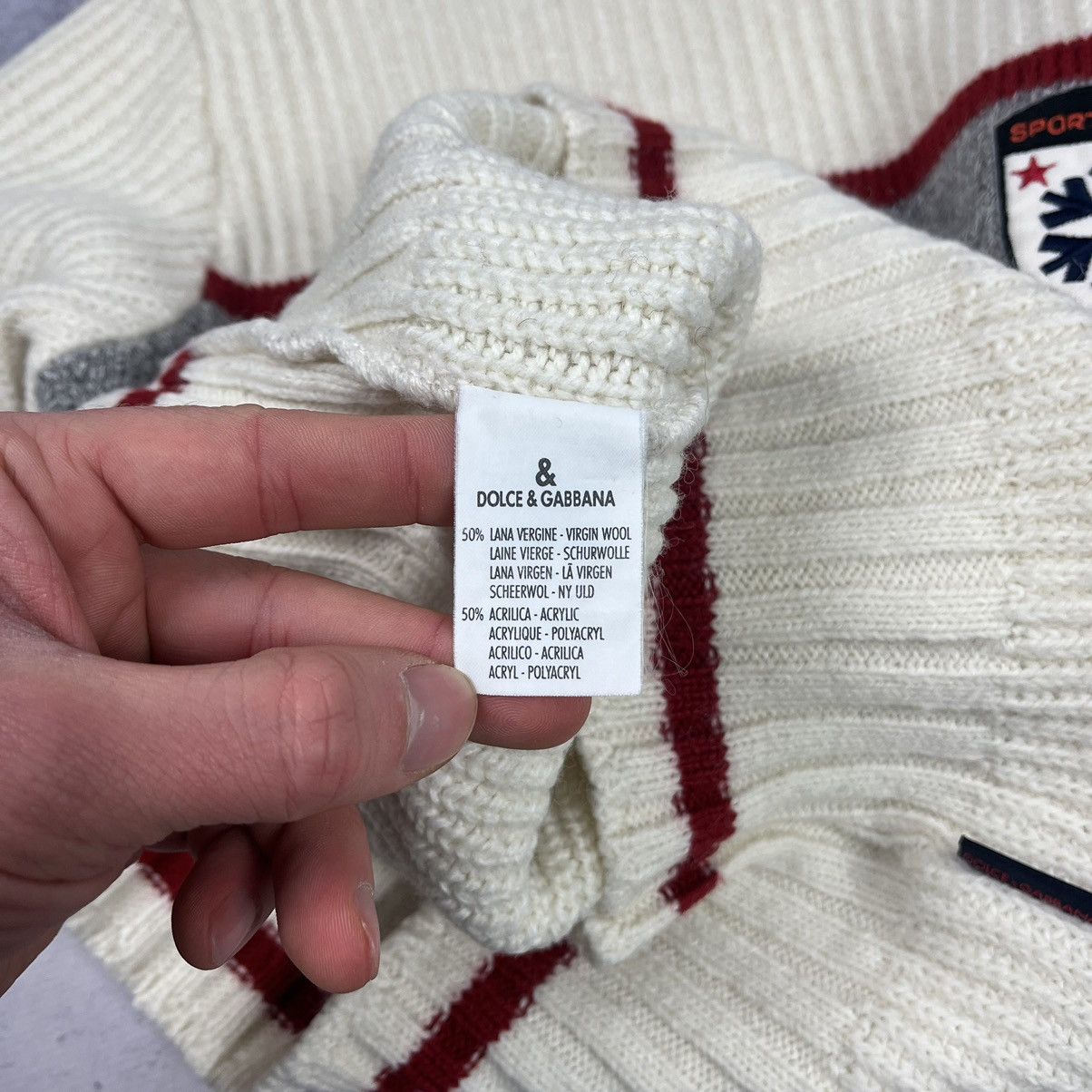 Dolce & Gabbana Vintage Dolce Gabbana y2k cream wool sweater 90’s Size S / US 4 / IT 40 - 9 Thumbnail