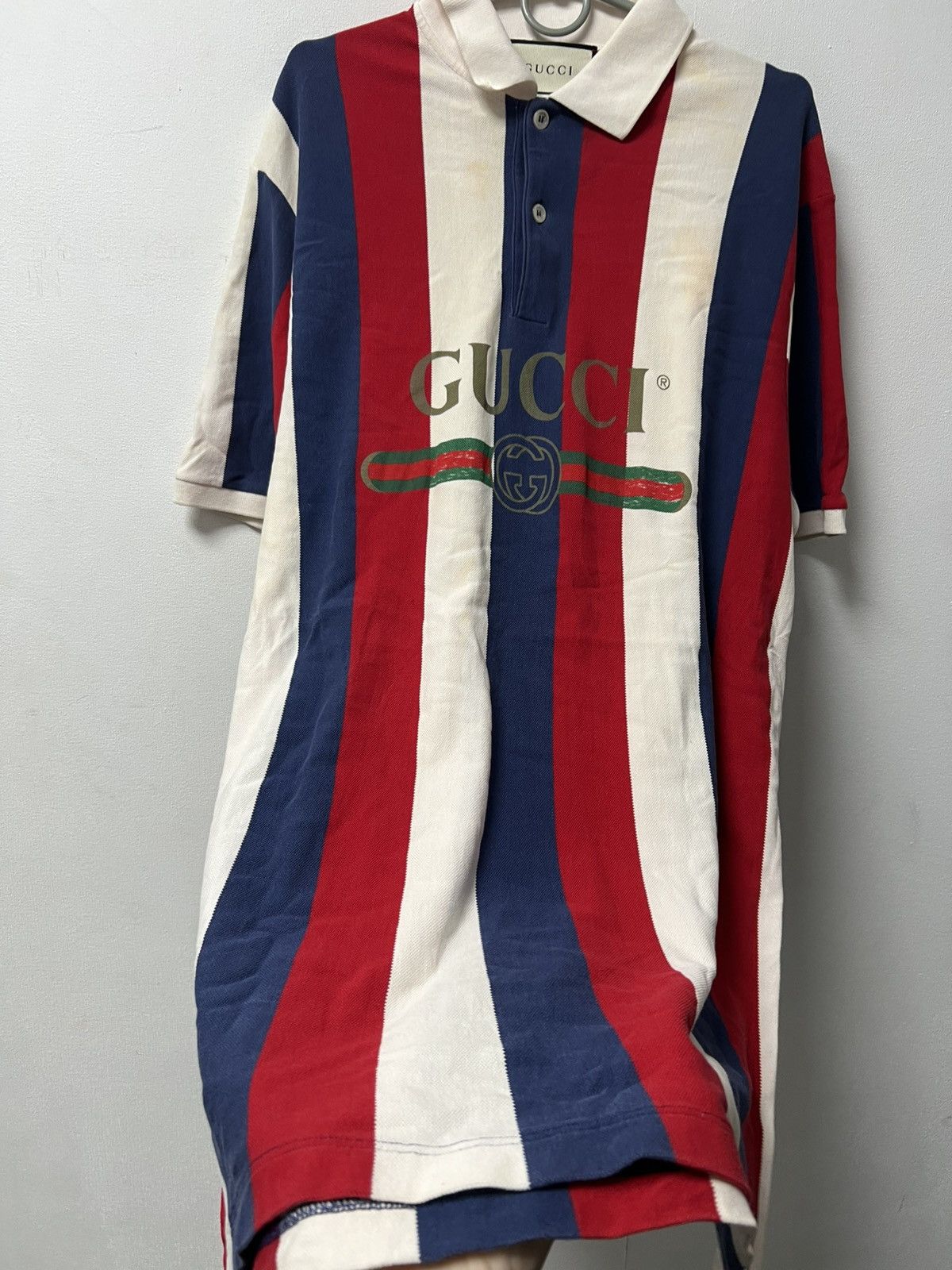 Gucci Gucci Polo T-Shirt Big Logo Size US L / EU 52-54 / 3 - 5 Thumbnail