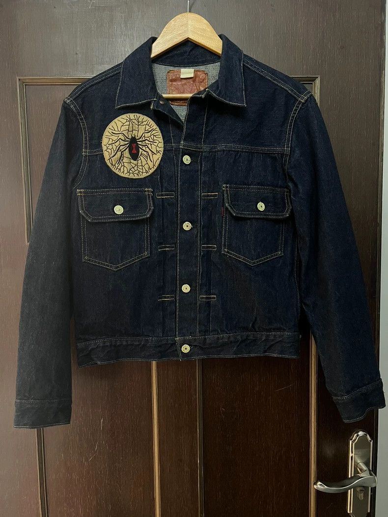 Freewheelers Skull Spider Denim Jacket Size 36- DMC