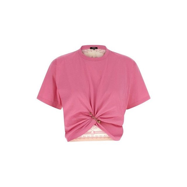 VERSACE Underwater Barocco Pink Cotton T-shirt New & Authent