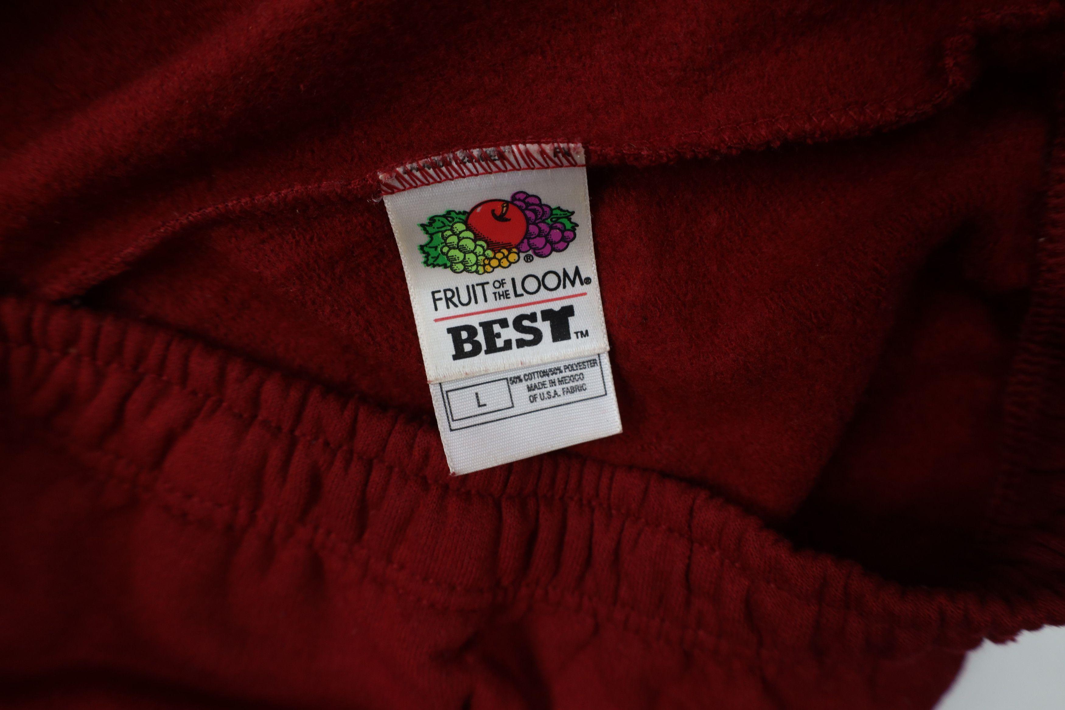 Vintage Vintage 90s Streetwear Blank Sweatpants Joggers Pants Red Size US 36 / EU 52 - 10 Thumbnail
