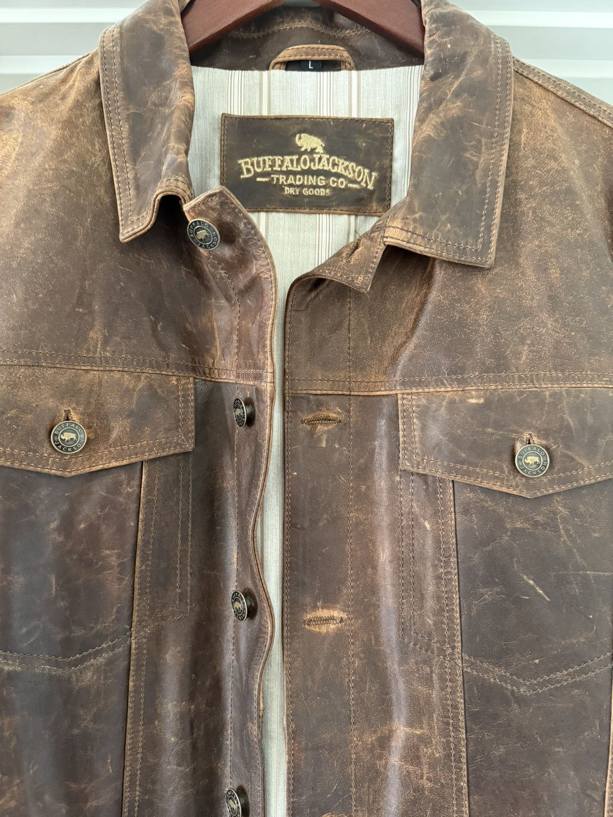 Other Buffalo Jackson Driggs Leather Jacket Size US L / EU 52-54 / 3 - 1 Thumbnail