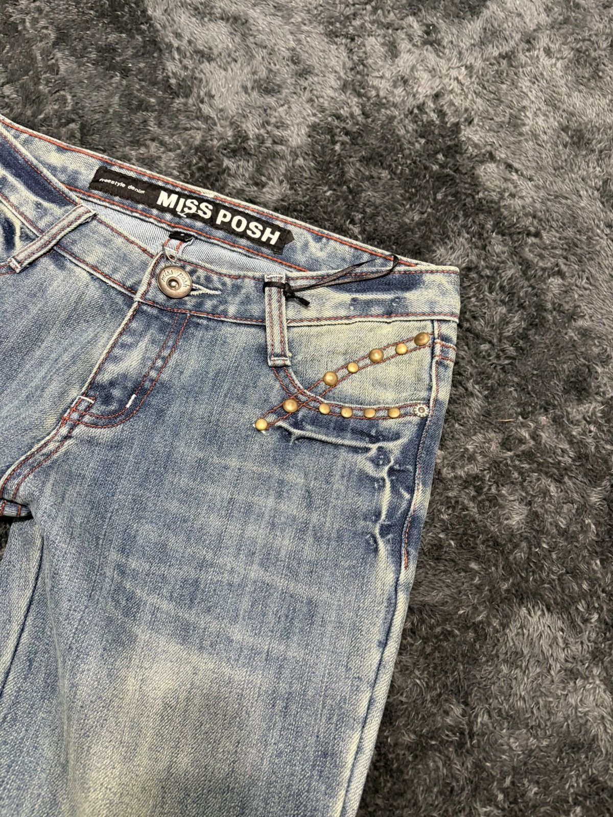 Miss Sixty Vintage Faded Distressed Y2K Flared Jeans Miss Sixty Style Size 27" / US 4 / IT 40 - 4 Thumbnail