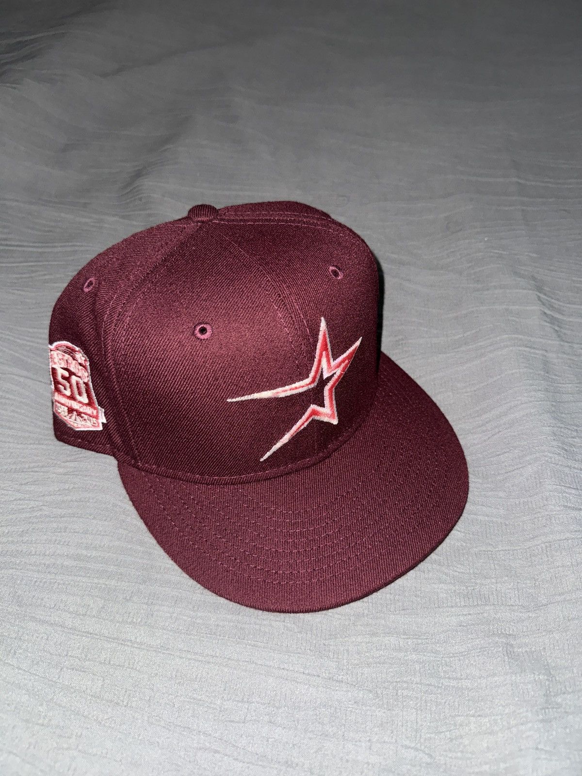 New Era Houston Astros Maroon fitted hat 7 3/8 Size ONE SIZE - 1 Thumbnail