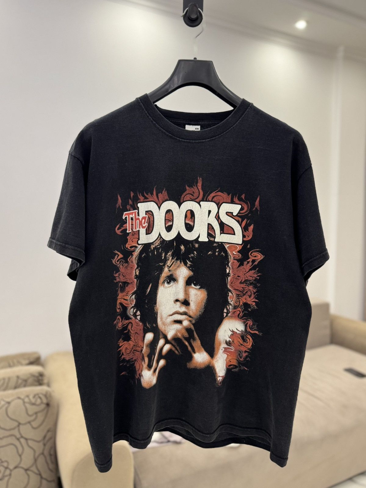 Band Tees Vintage 90s The Doors Jim Morrison Printed Band T Shirt Tee Size US XL / EU 56 / 4 - 2 Thumbnail