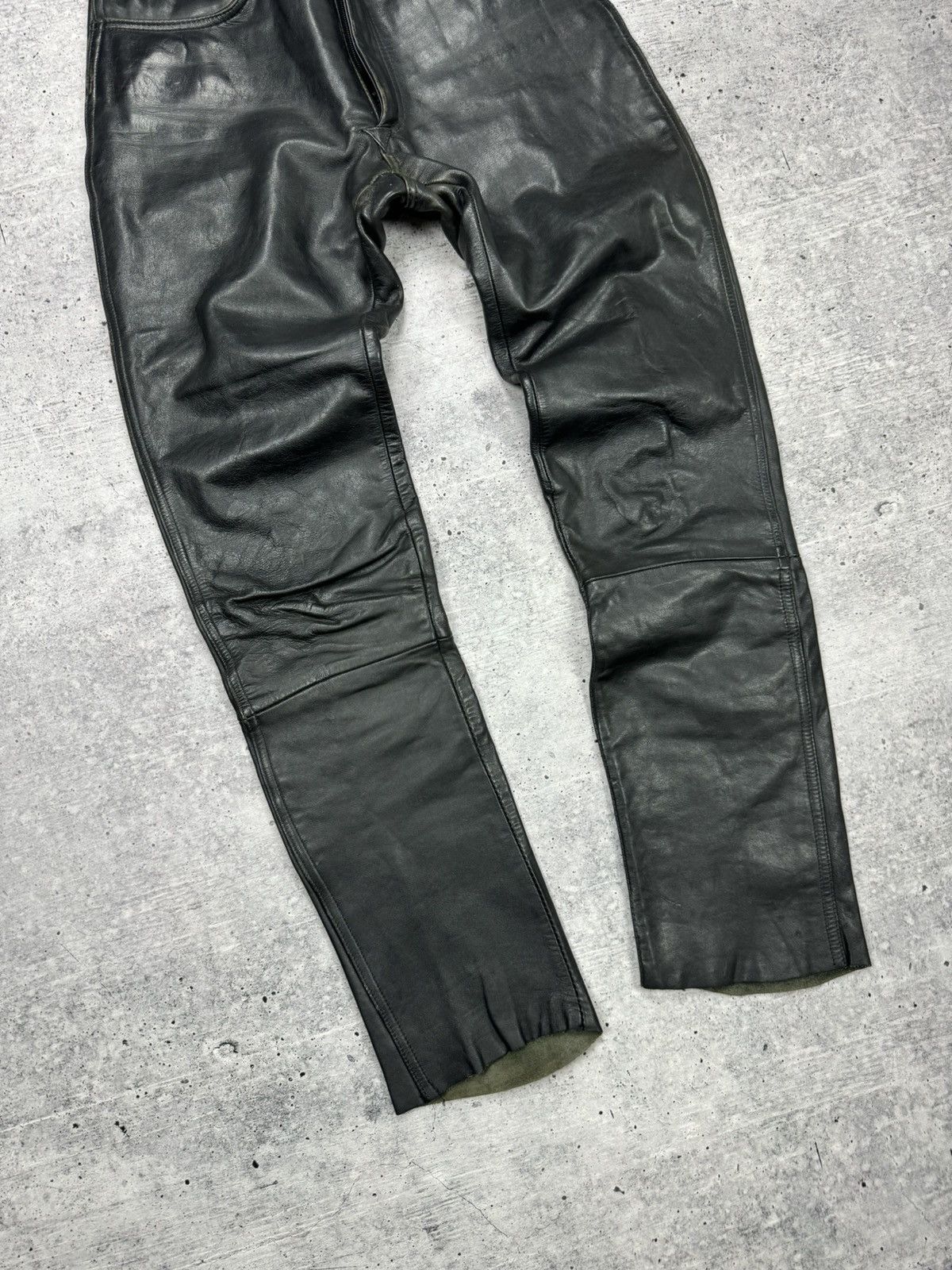Genuine Leather × Vintage Vintage 90’s Y2K Style Casual Cowboy Genuine Leather Pants Size US 30 / EU 46 - 2 Thumbnail