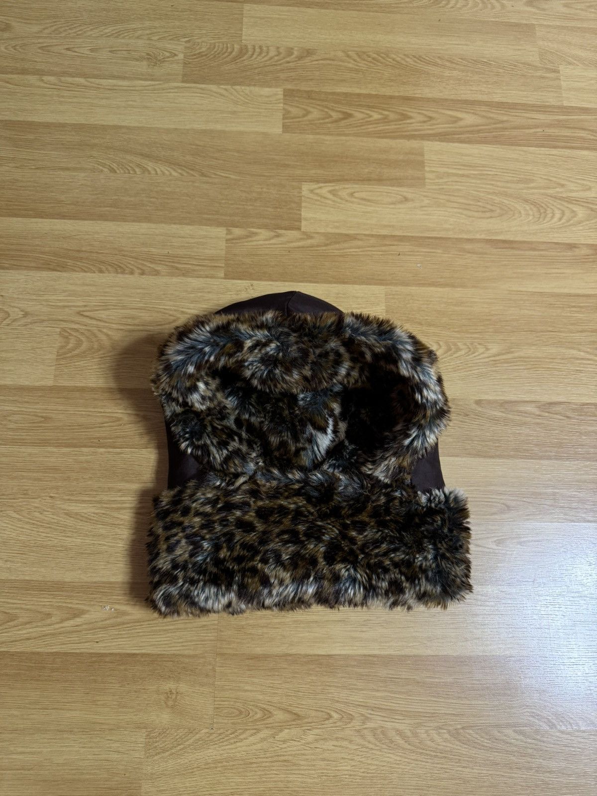 Japanese Brand Vintage Leopard Print Faux Fur Hood Size ONE SIZE - 10 Thumbnail