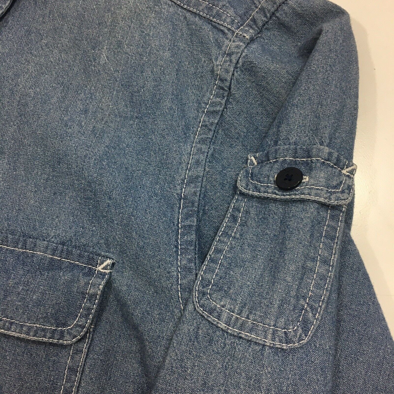 Nautica Vtg Nautica COAST Cup 1983 CHAMBRAY Blue Sailing Yacht Shirt Size US L / EU 52-54 / 3 - 7 Thumbnail