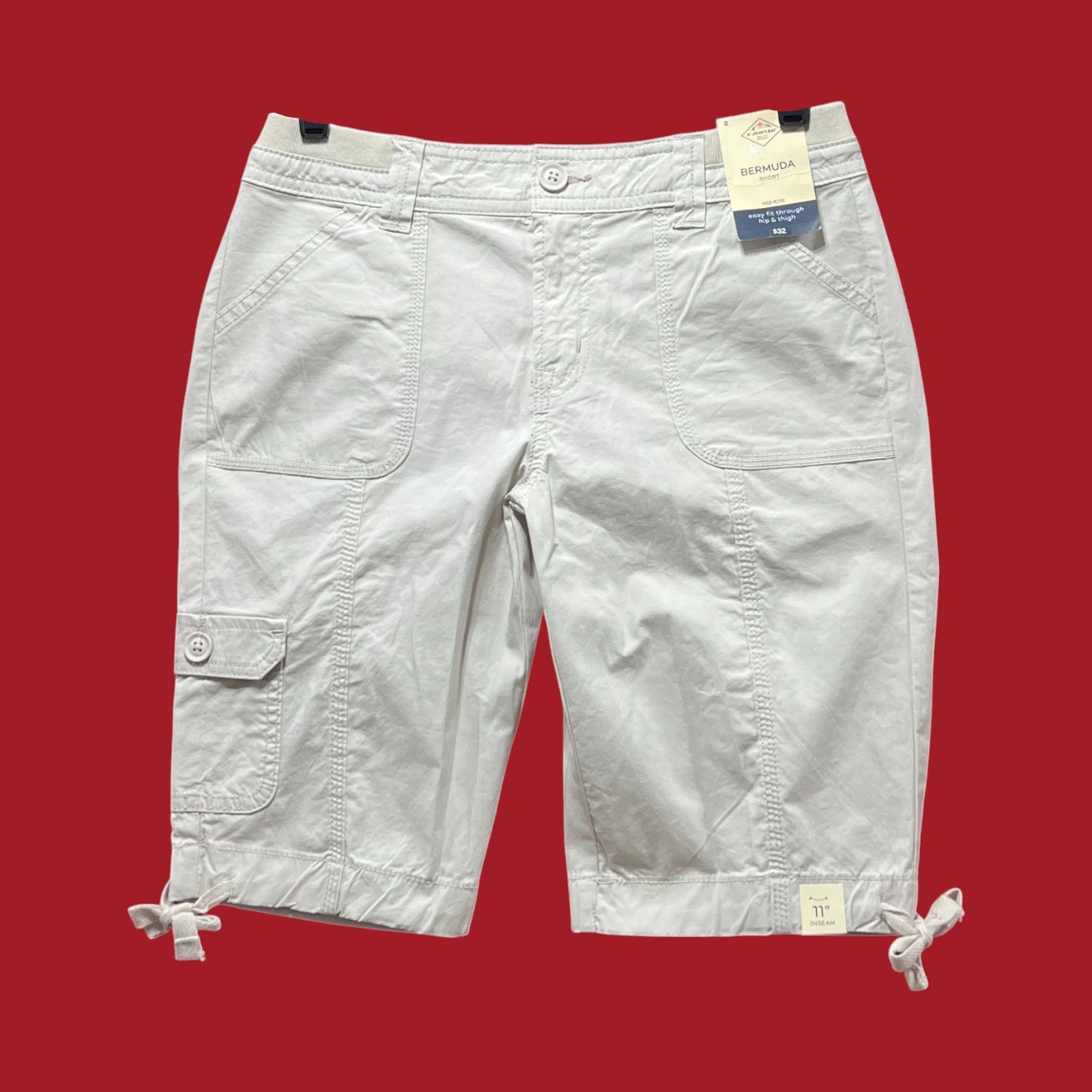 Other St. John's Bay - Women's Mid-Rise Cargo Bermuda Short - Beig Size 26" / US 2 / IT 38 - 3 Thumbnail