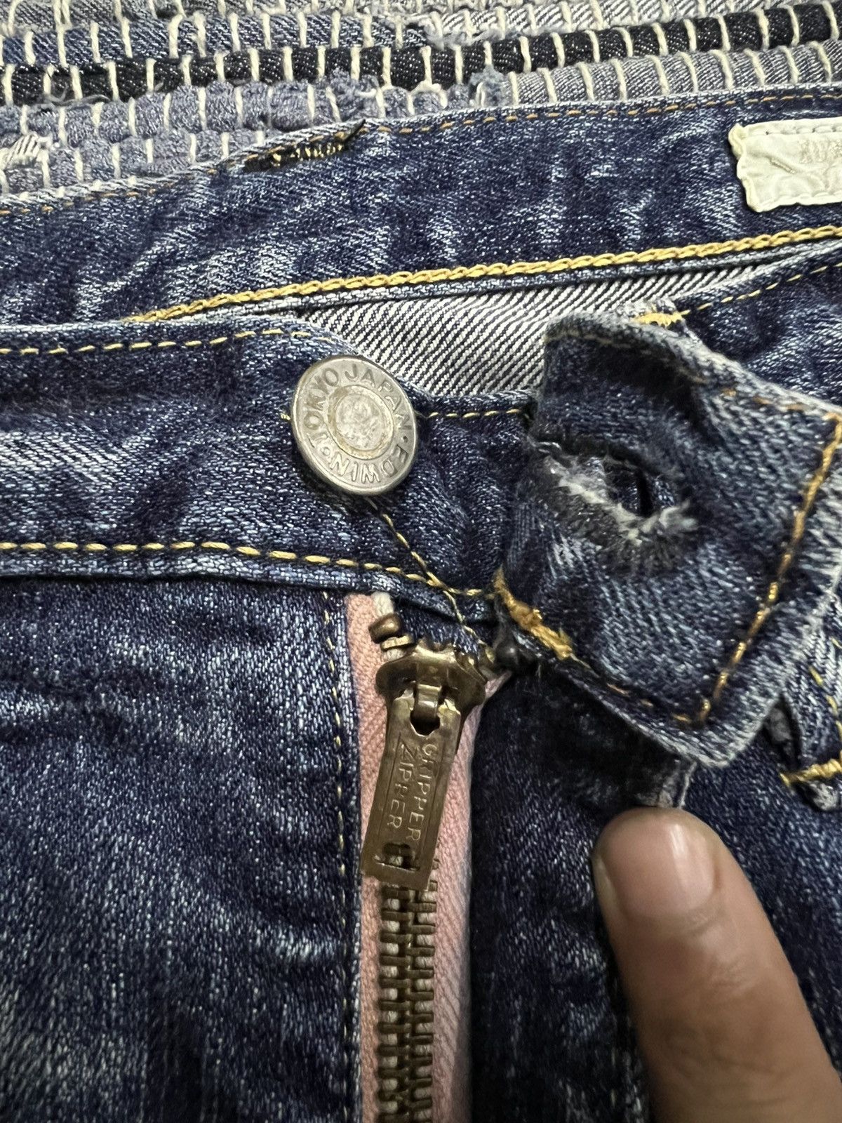 Edwin ED-80 Nihon Men Selvage 13.5oz Organic Mud Wash Dirty Denim Size US 32 / EU 48 - 6 Thumbnail