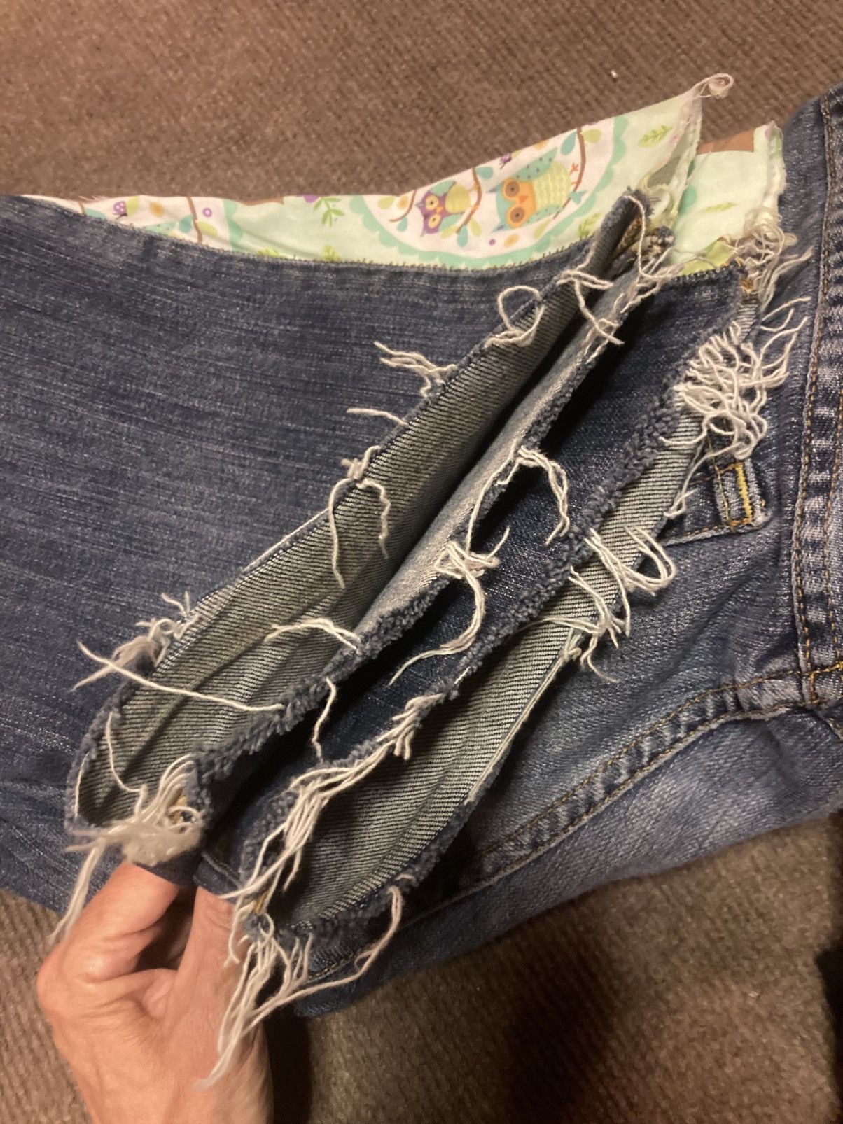 Lucky Brand Vtg Y2k Lucky Brand Easy Rider Owl Gusset Flare Jean 29 USA Size 29" - 15 Thumbnail