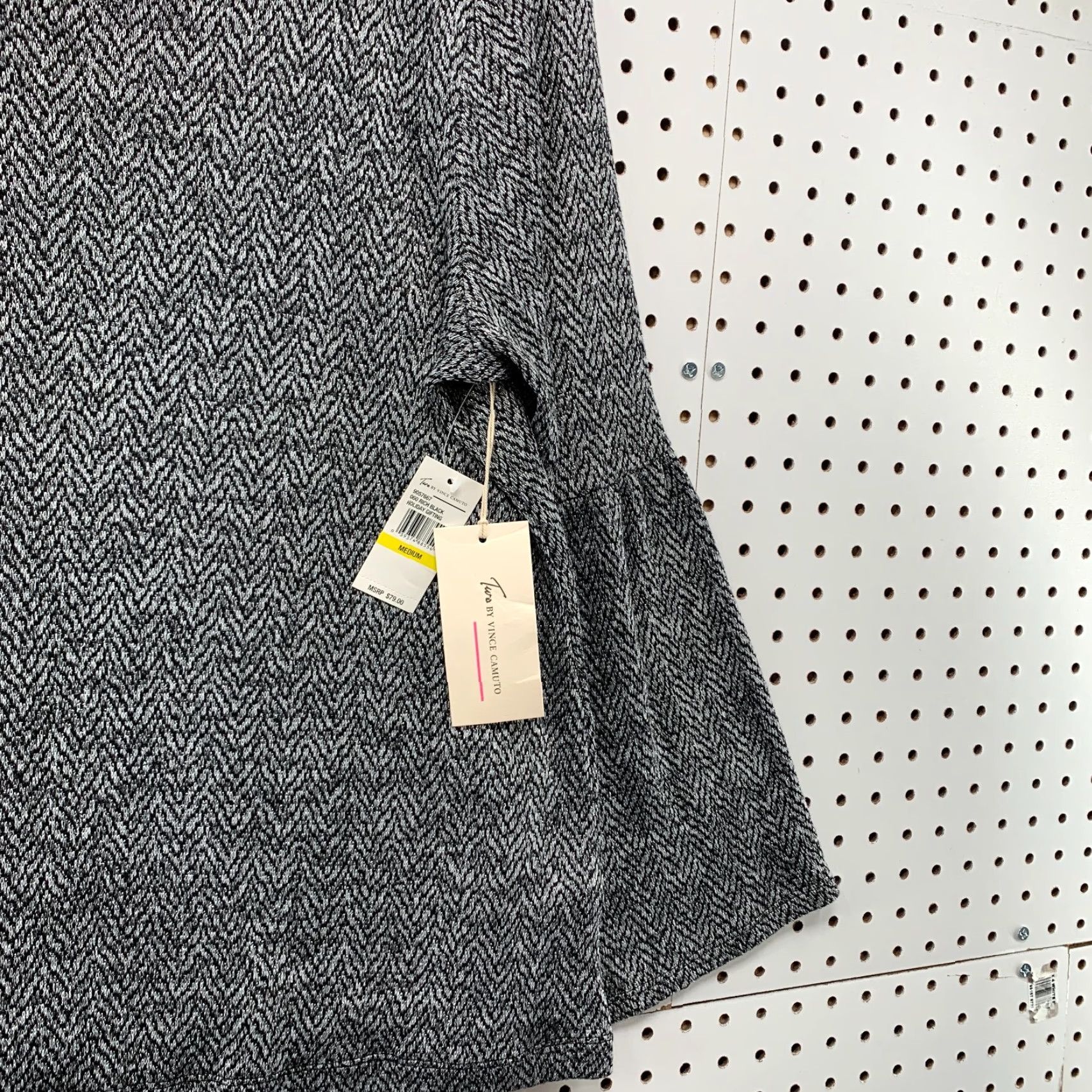 Vince Camuto VINTAGE Vince Camuto Gray Herringbone Blouse Long Sleeve Medium Bell Sleeve Womens Size M / US 6-8 / IT 42-44 - 7 Thumbnail