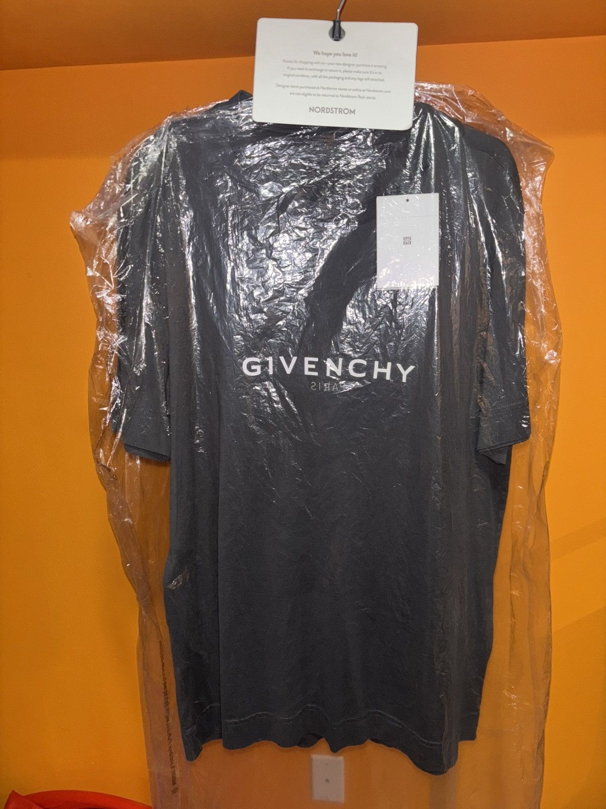Givenchy GIVENCHY SLIM FIT REVERSE PRINT T-SHIRT - CHARCOAL Size US XL / EU 56 / 4 - 3 Thumbnail