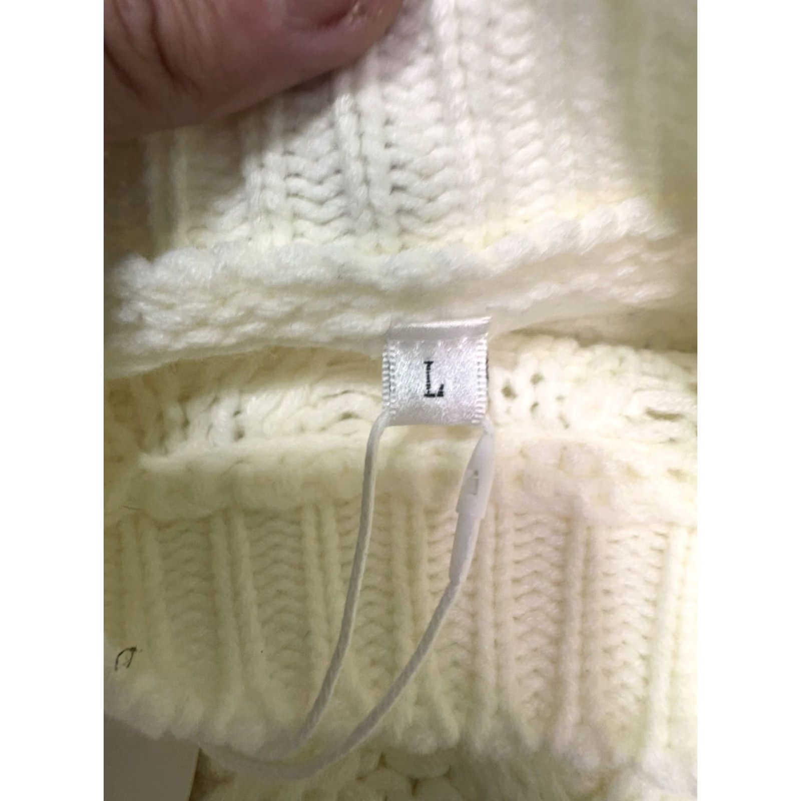Vintage Anrabess Oversized Sweater Pullover Womens Large Cable Knit Chunky White Granny Size L / US 10 / IT 46 - 6 Thumbnail