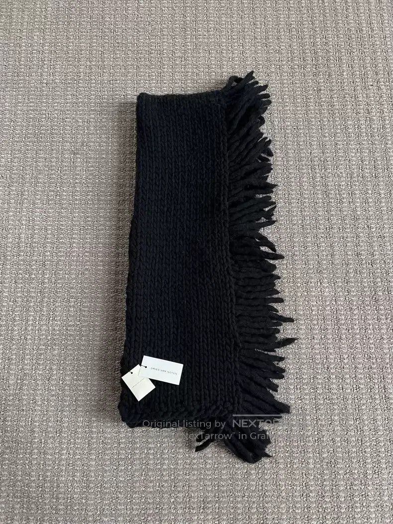 Dries Van Noten Dries Van Noten Wool Knit Tassel Scarf Size ONE SIZE - 2 Thumbnail