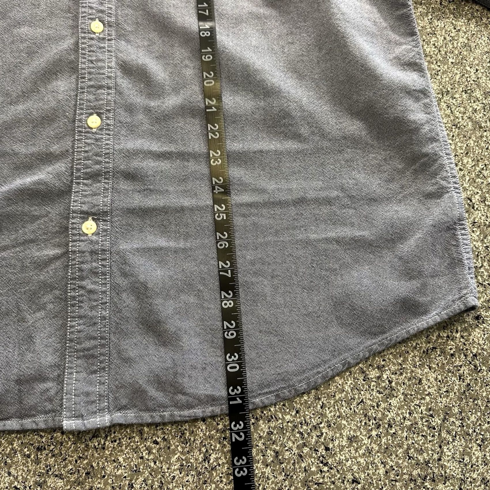 Chaps Chaps Shirt L Long Sleeve Button-Down Collared Twill Herringbone Blue Mens Size US L / EU 52-54 / 3 - 5 Thumbnail