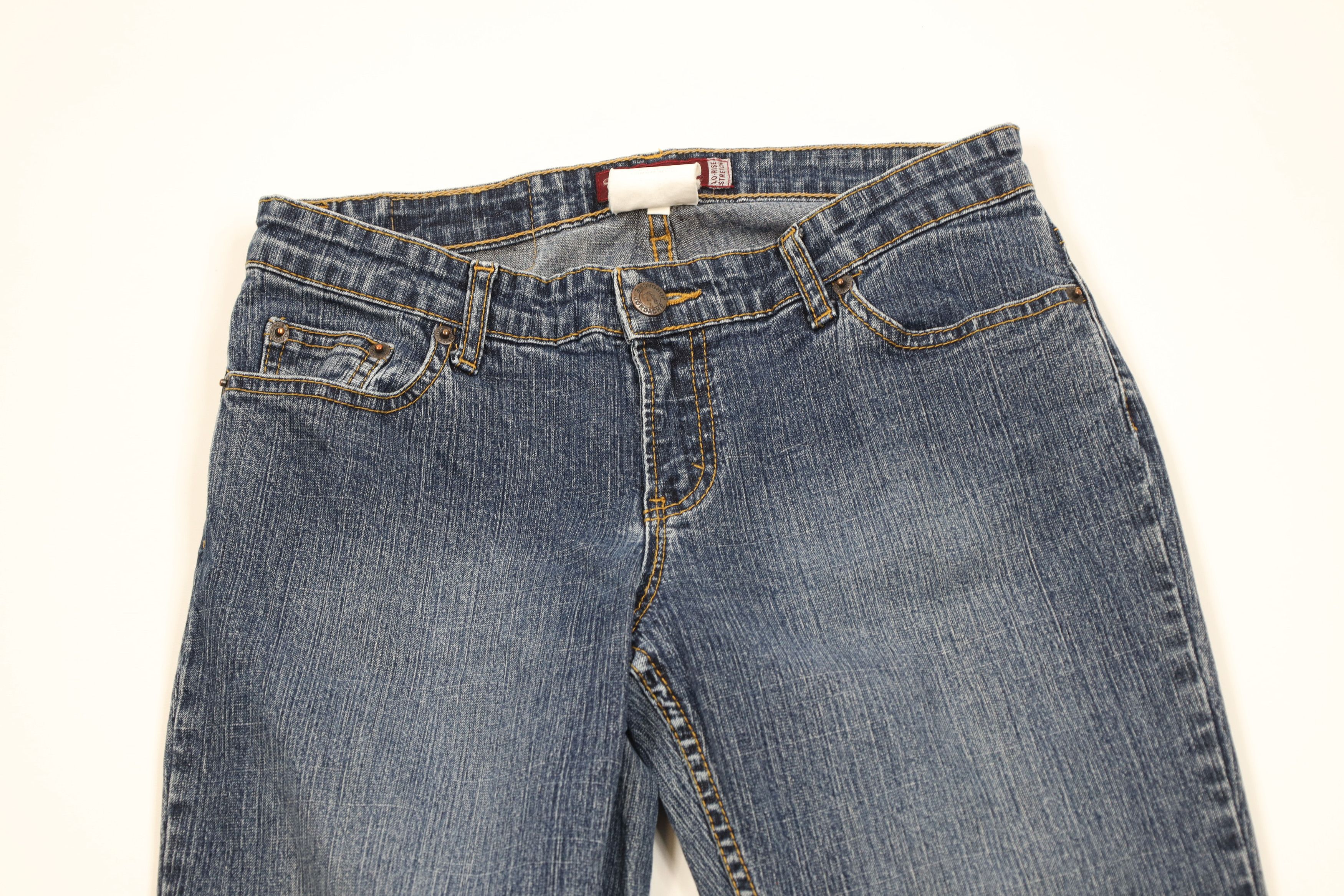 Vintage Vintage 90s Streetwear Babydoll Stretch Flared Denim Jeans Size 30" / US 8 / IT 44 - 2 Thumbnail