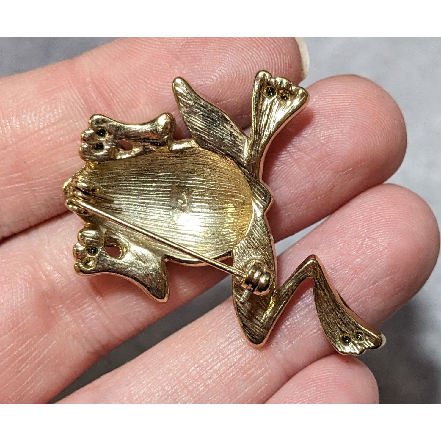 Other Vintage Liz Claiborne Rhinestone Enamel Frog Brooch Size ONE SIZE - 6 Thumbnail