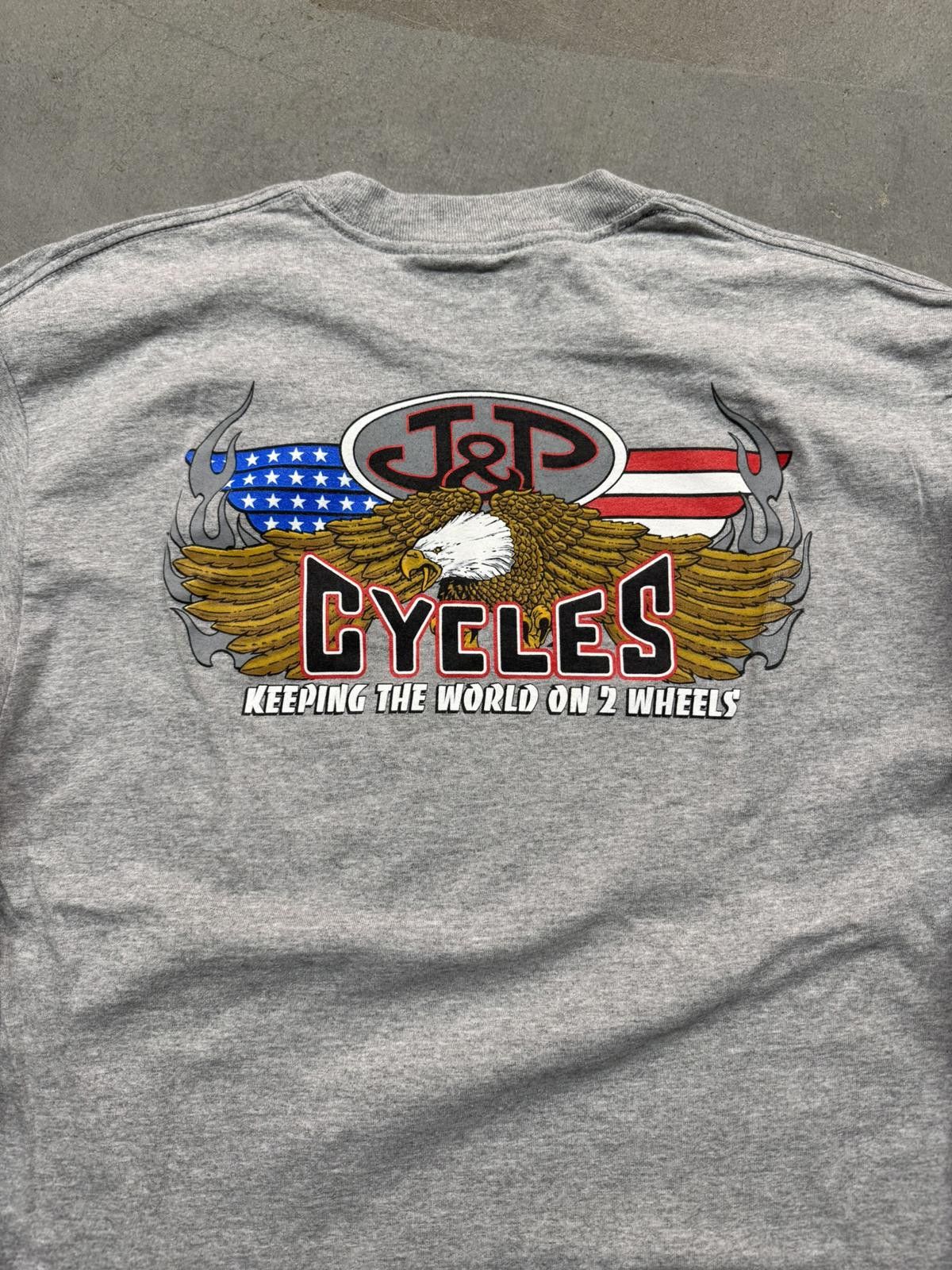 Gildan Vintage Y2K Eagle American Flag Biker Long Sleeve Shirt Size US L / EU 52-54 / 3 - 7 Thumbnail